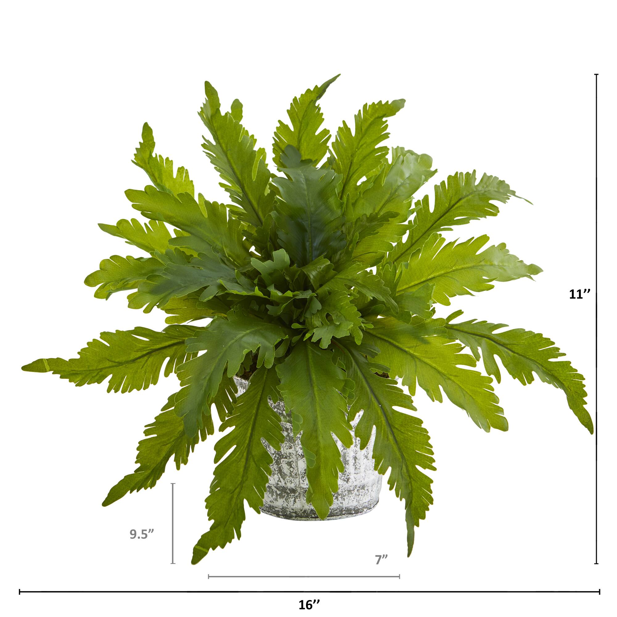 Fern Artificial Plant in Vintage Hanging Planter