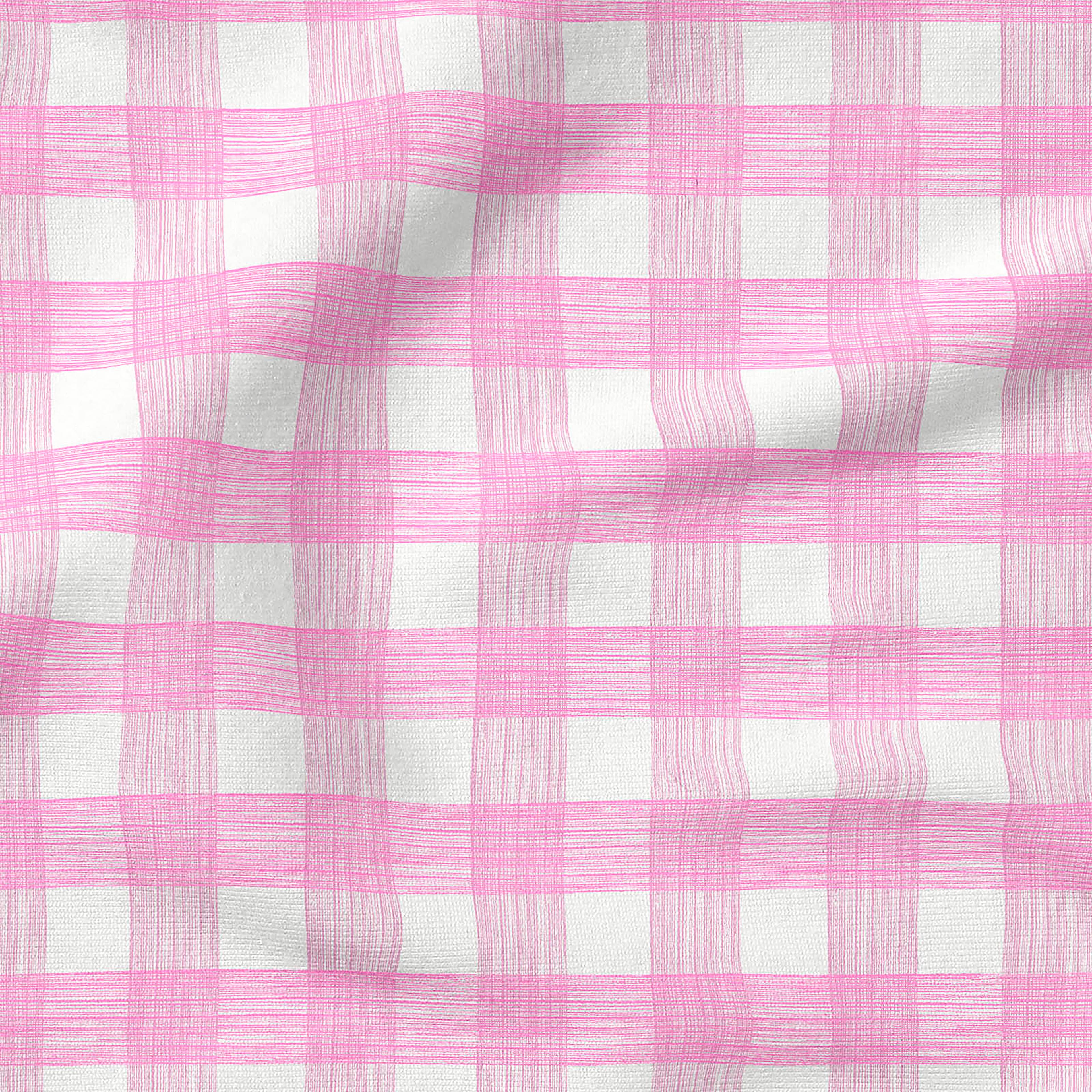 Madcap Cottage Prints Charming Pink Buffalo Check Cotton Fabric