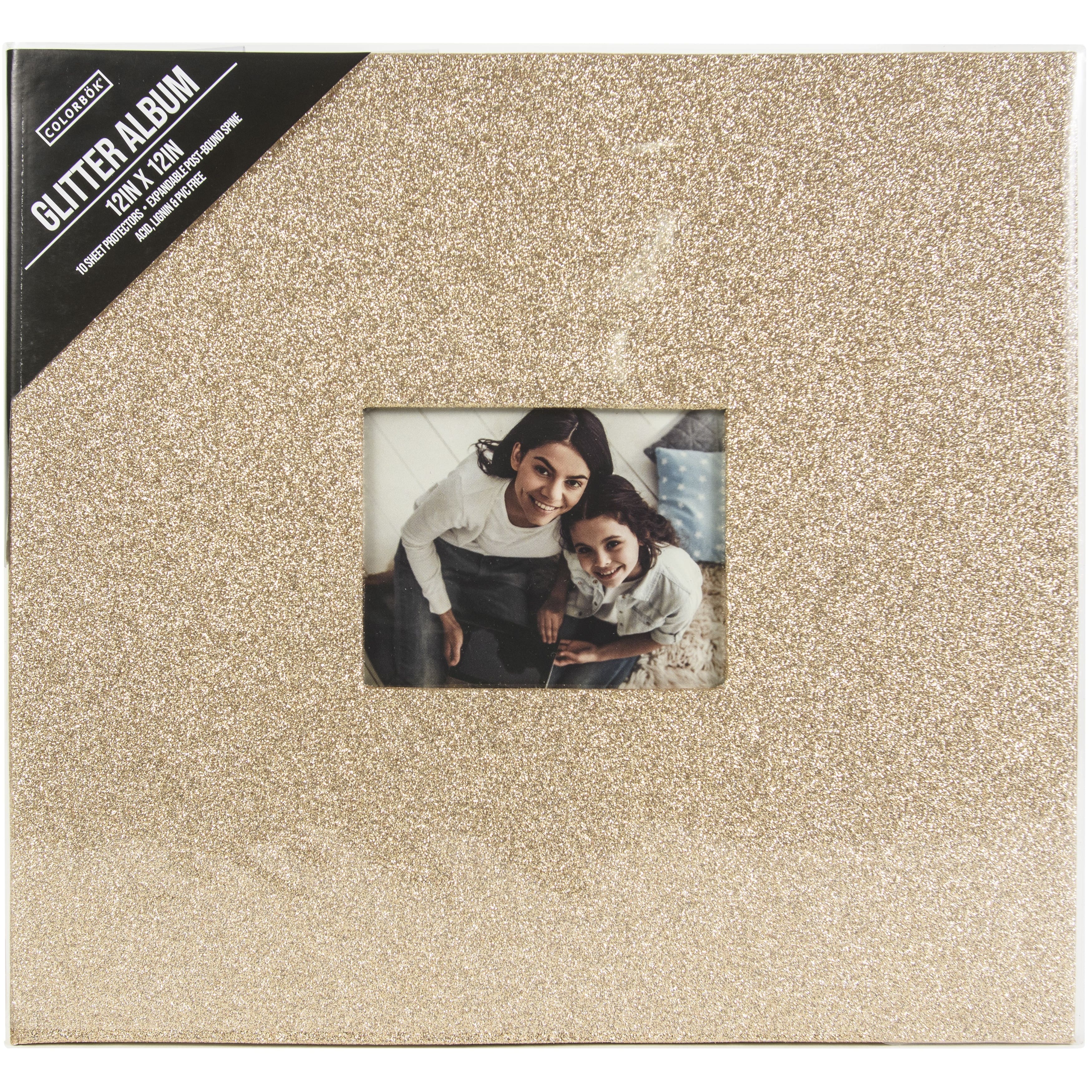 Colorbok® Solid Glitter Gold Scrapbook Box Kit