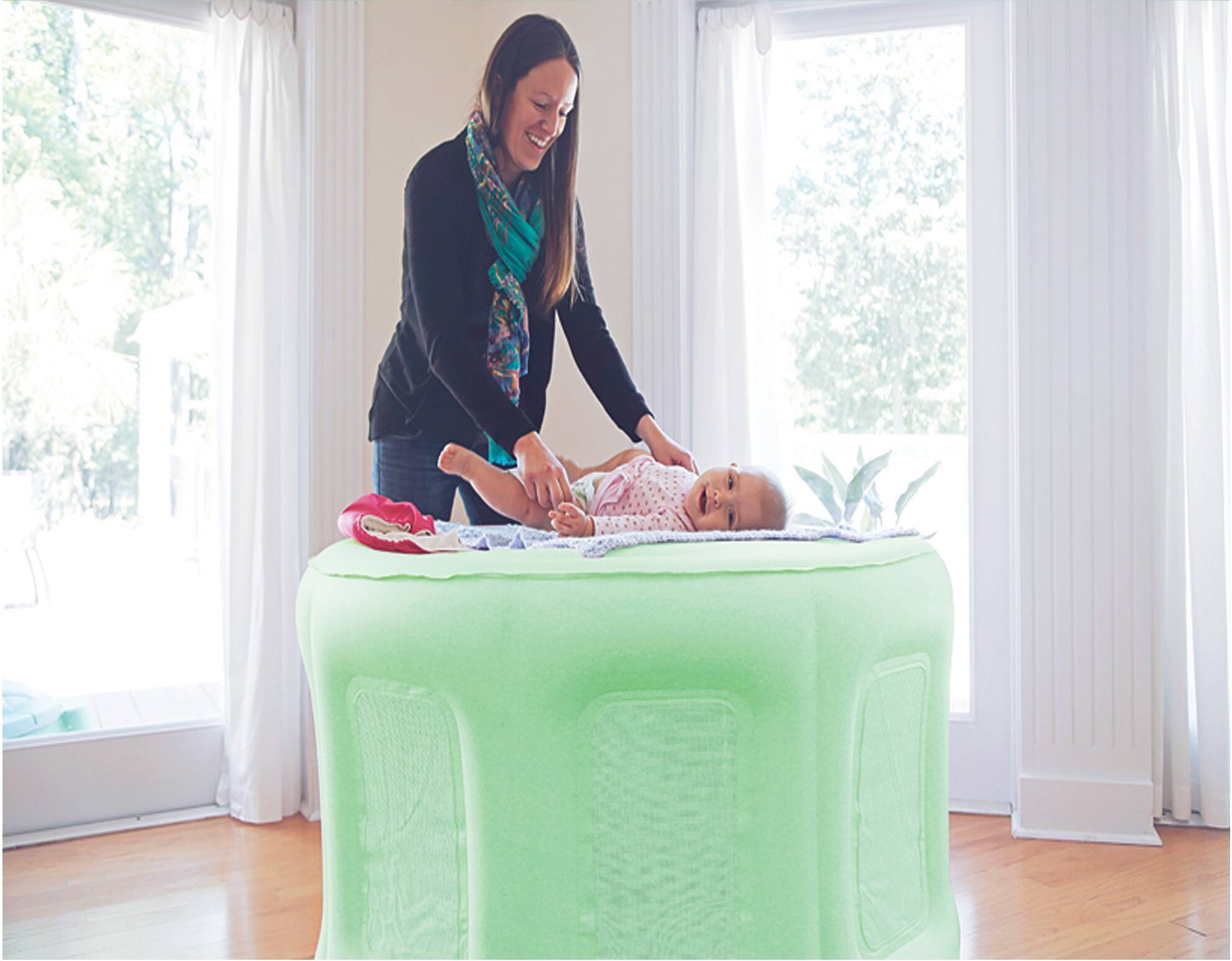 Room to Grow 44&#x22; Green 4-in-1 Portable Inflatable Baby Play Yard