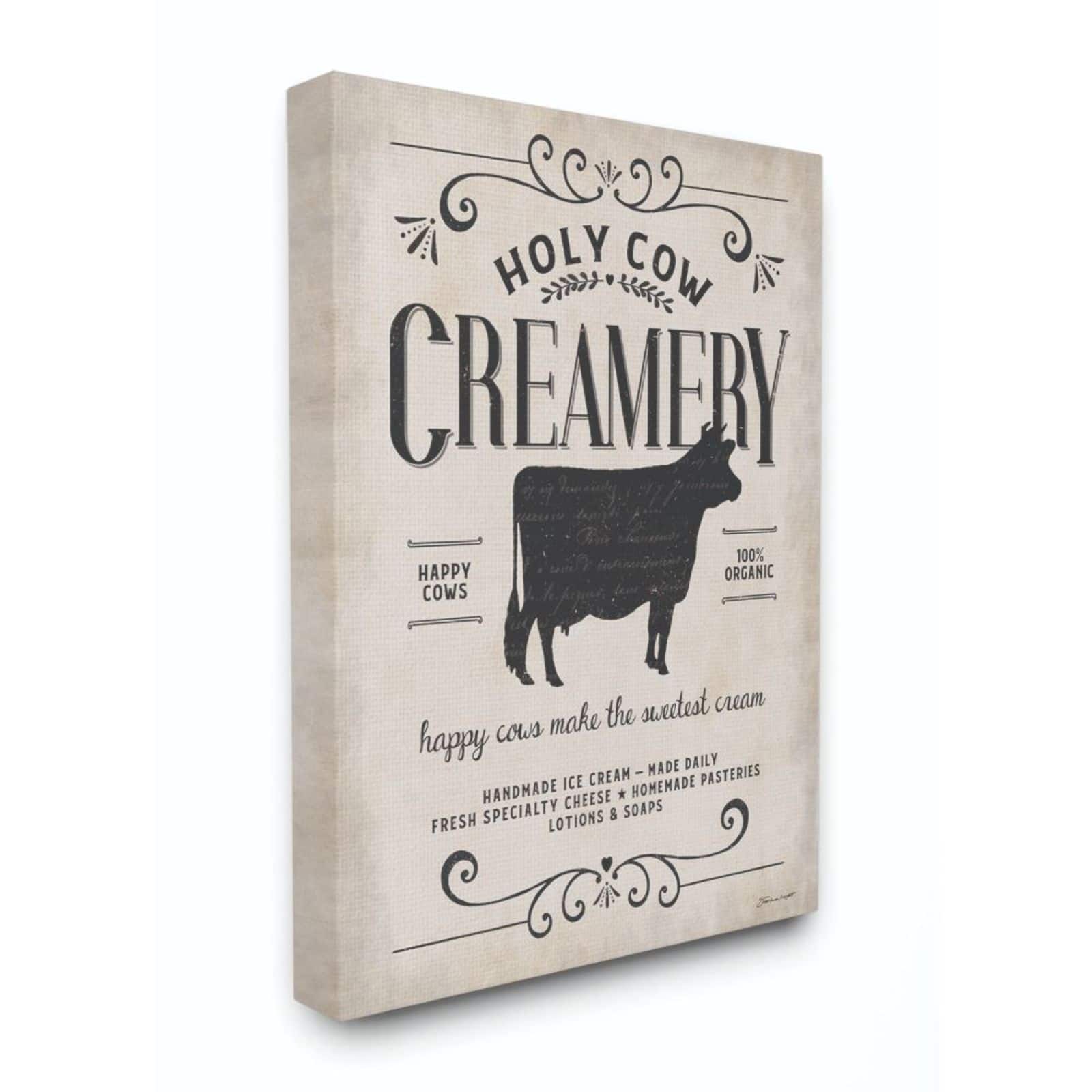 Stupell Industries Creamery Cow Canvas Wall Art