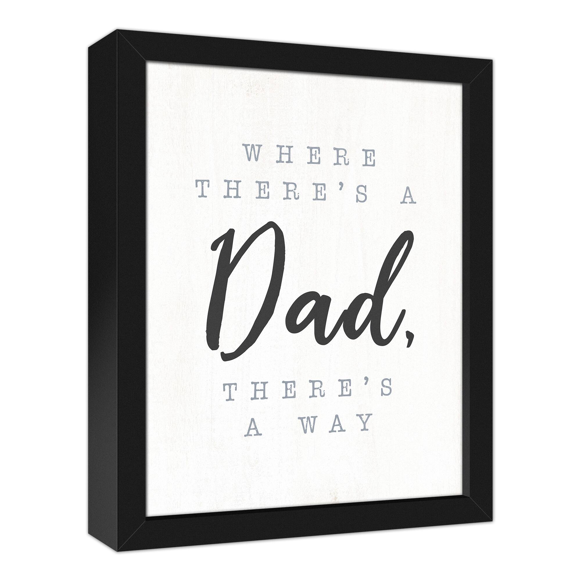 Dad Way Black Framed Canvas