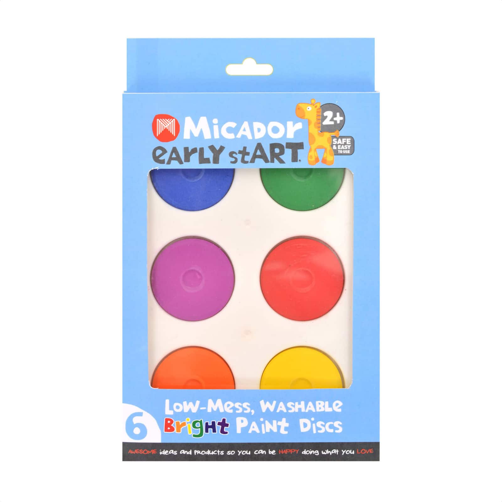 Micador Early stART Low-Mess Washable Paint Disc Set, Bright