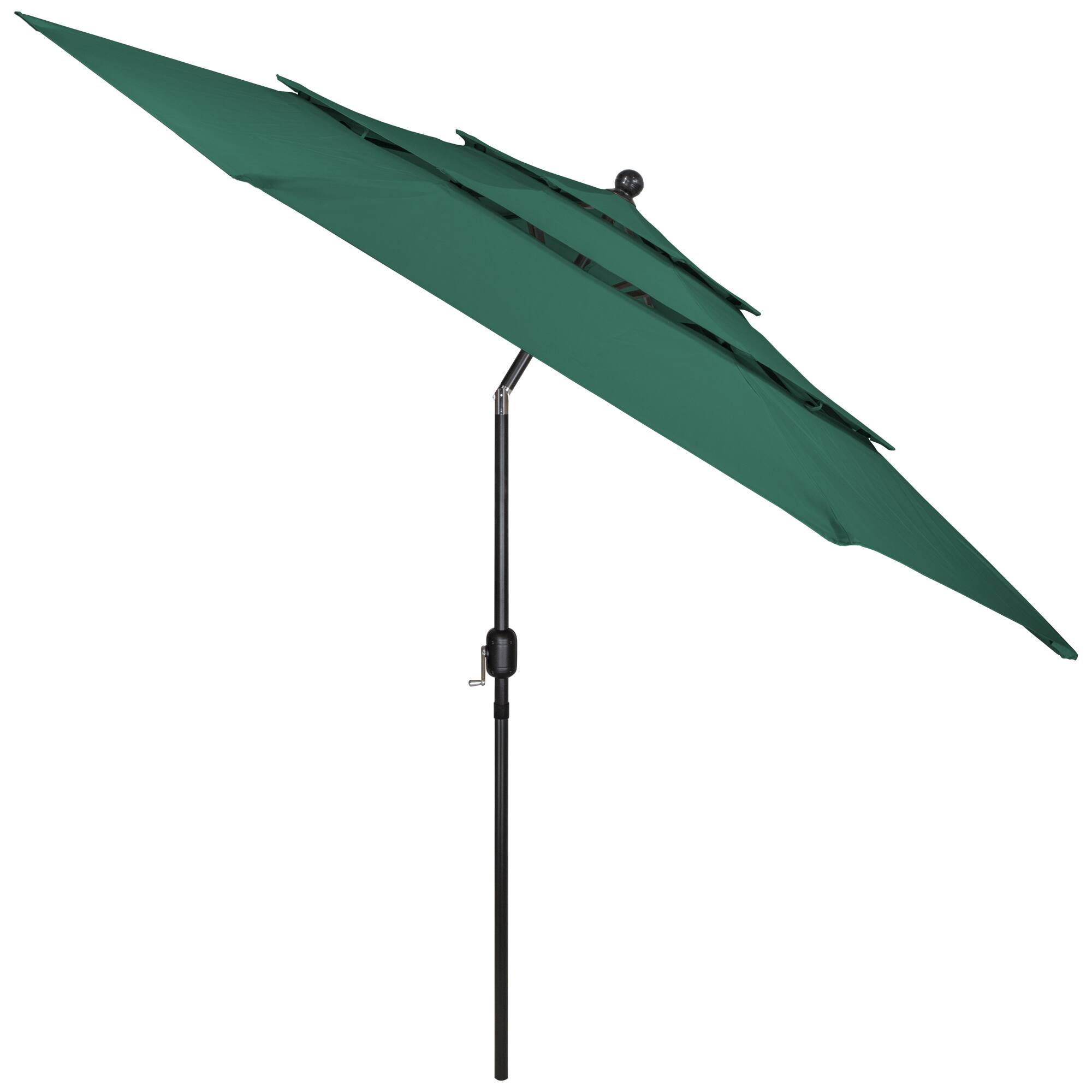 9.75ft. Outdoor Patio Market Umbrella with Hand Crank &#x26; Tilt