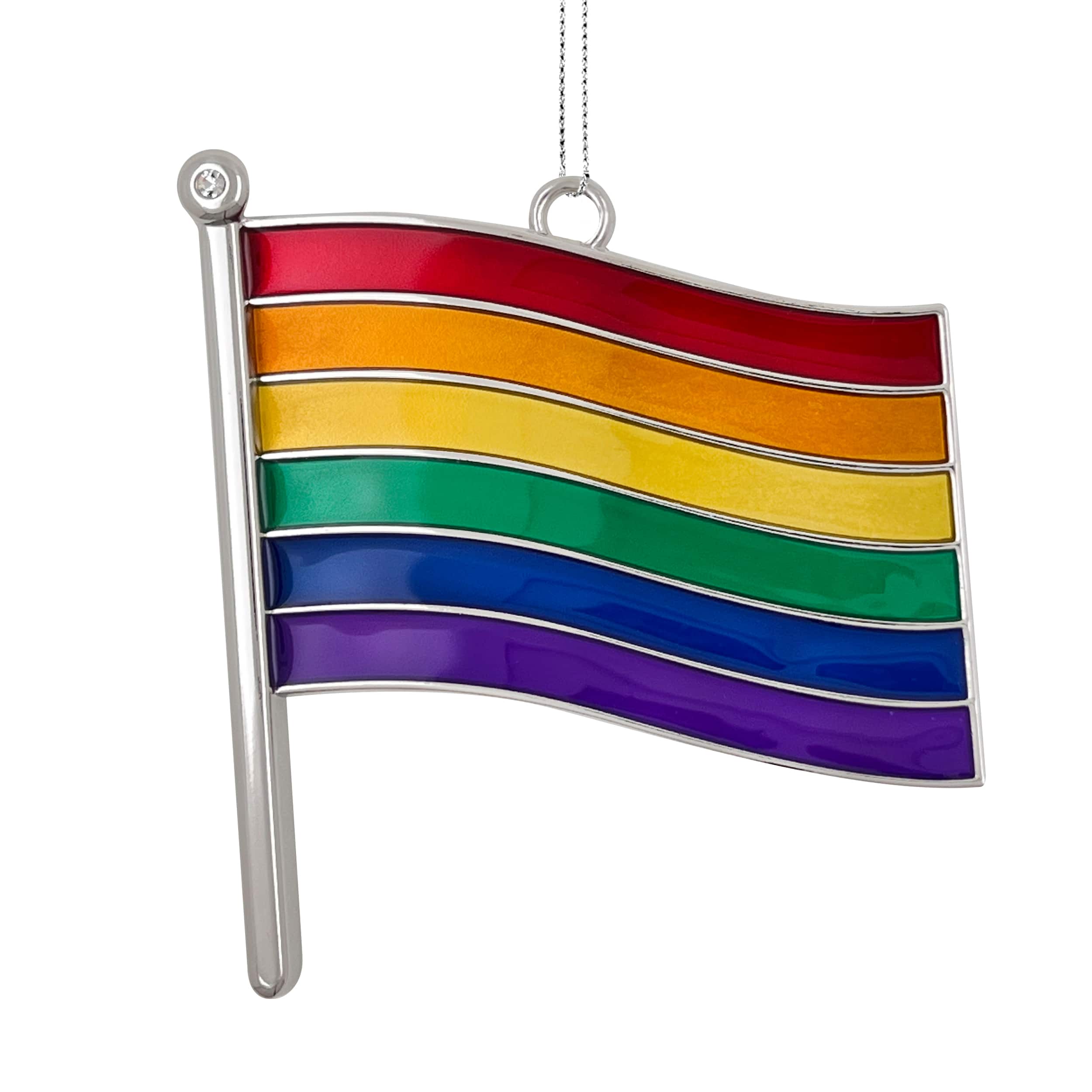 Assorted Enameled Metal Rainbow Pride Ornament, 1pc. by Ashland&#xAE;