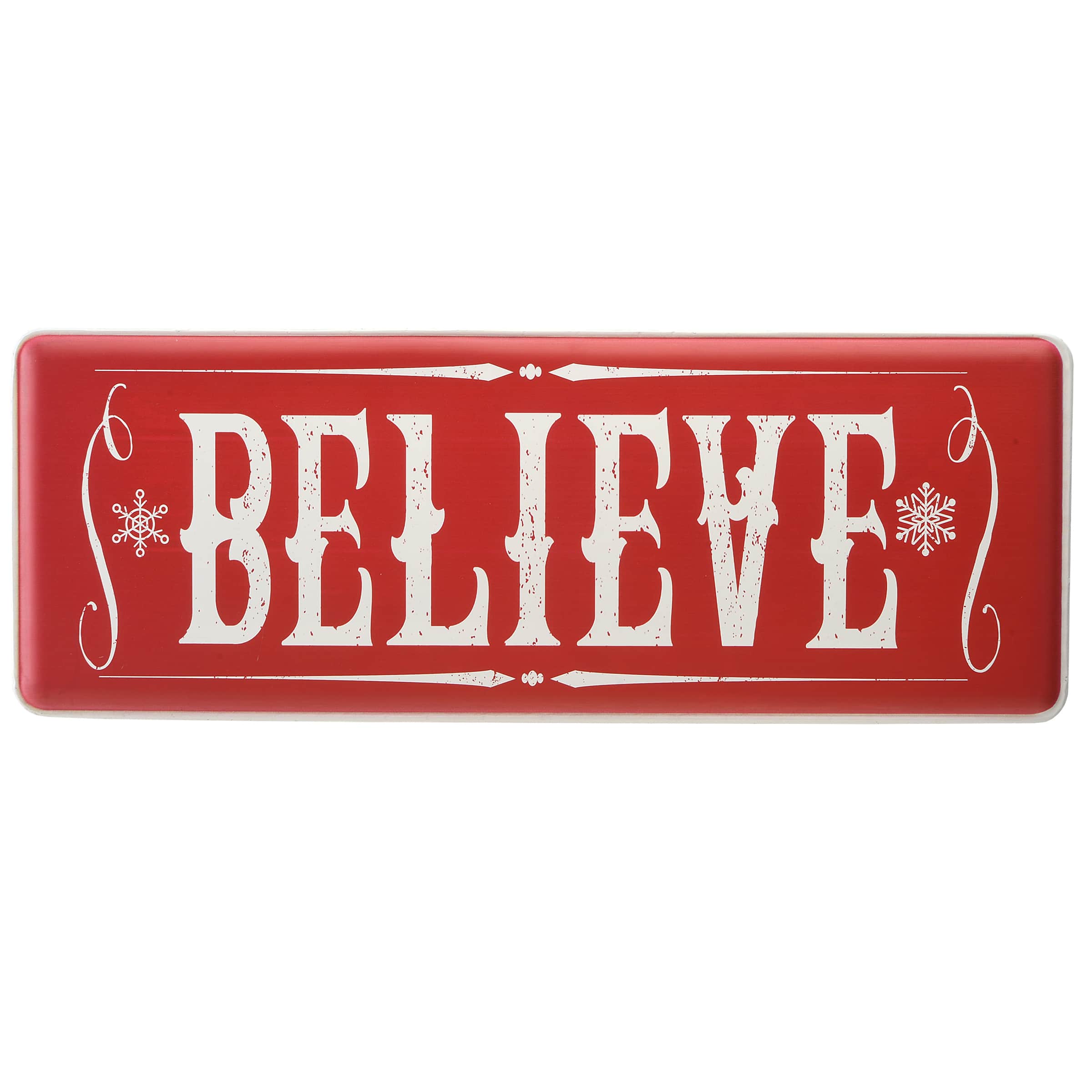 31" Believe Horizontal Holiday Wall Sign