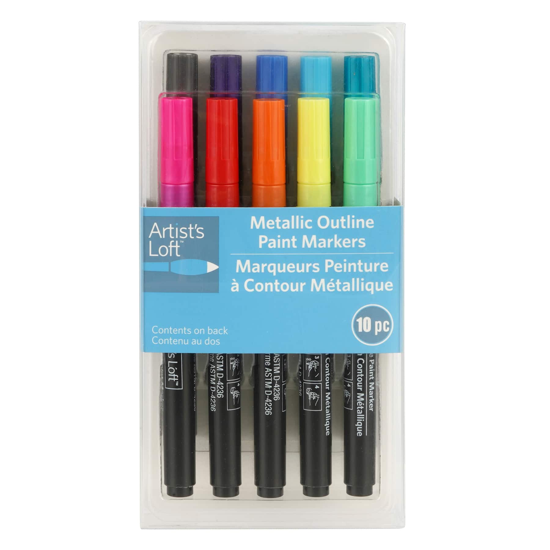 10 Color Metallic Outline Paint Marker Set by Artist's Loft™