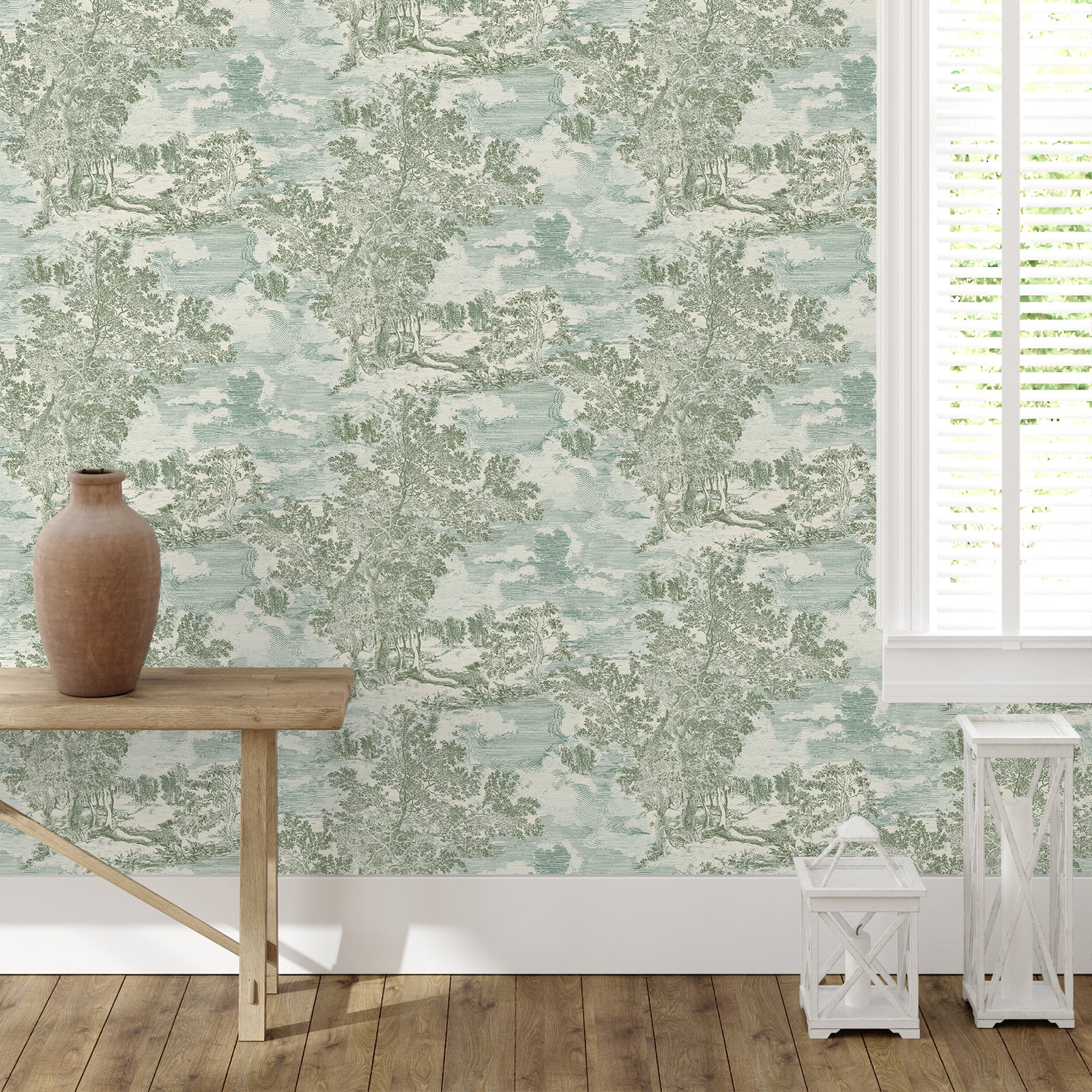 Surface Style Serene Scenes Toile Peel &#x26; Stick Wallpaper