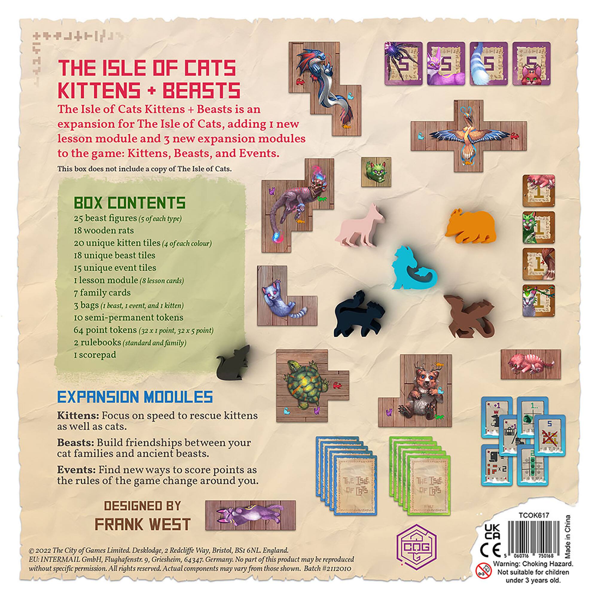 The Isle of Cats: Kittens + Beasts Expansion Board Game
