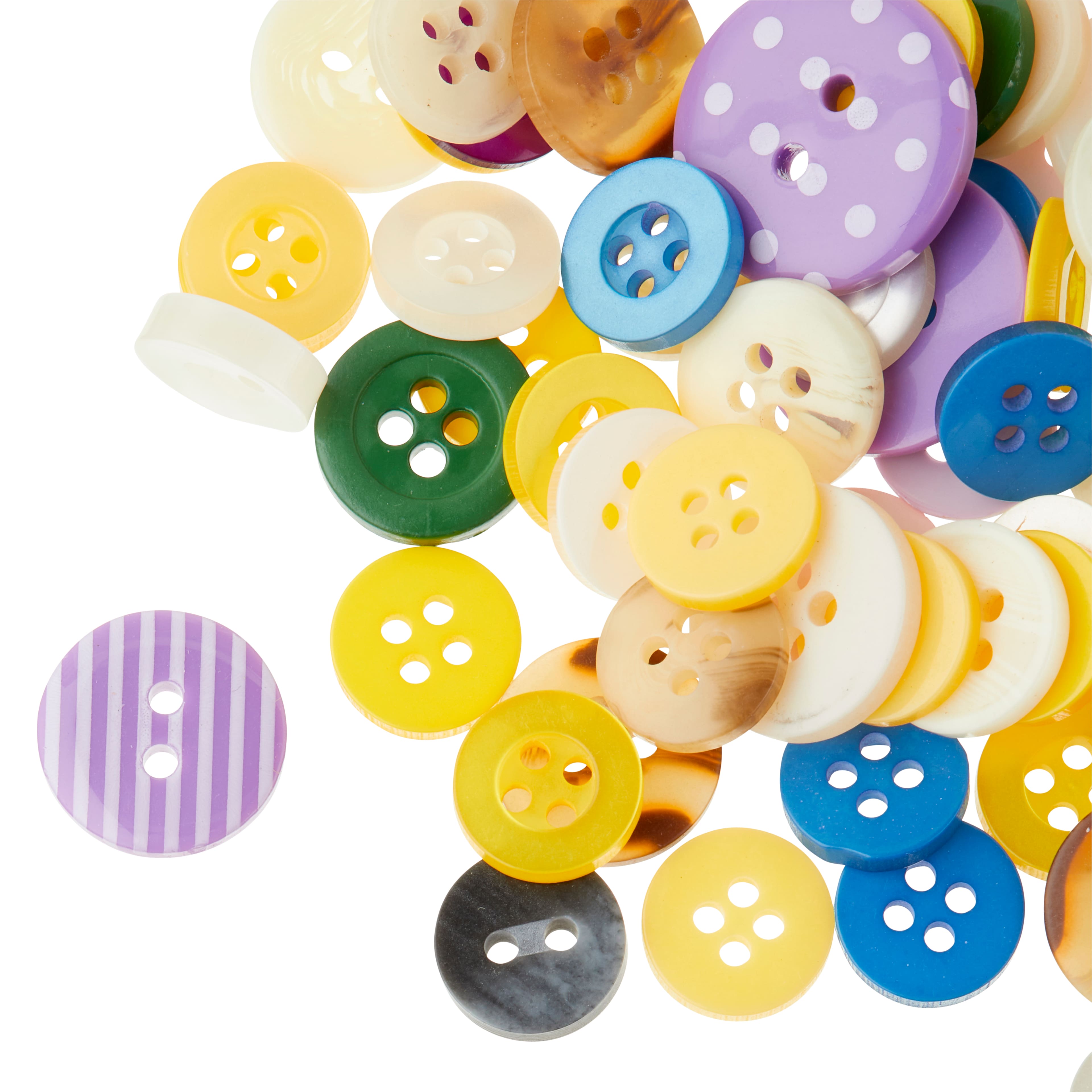 12 Pack: 1.06oz. Multicolor Button Mix by Loops &#x26; Threads&#xAE;