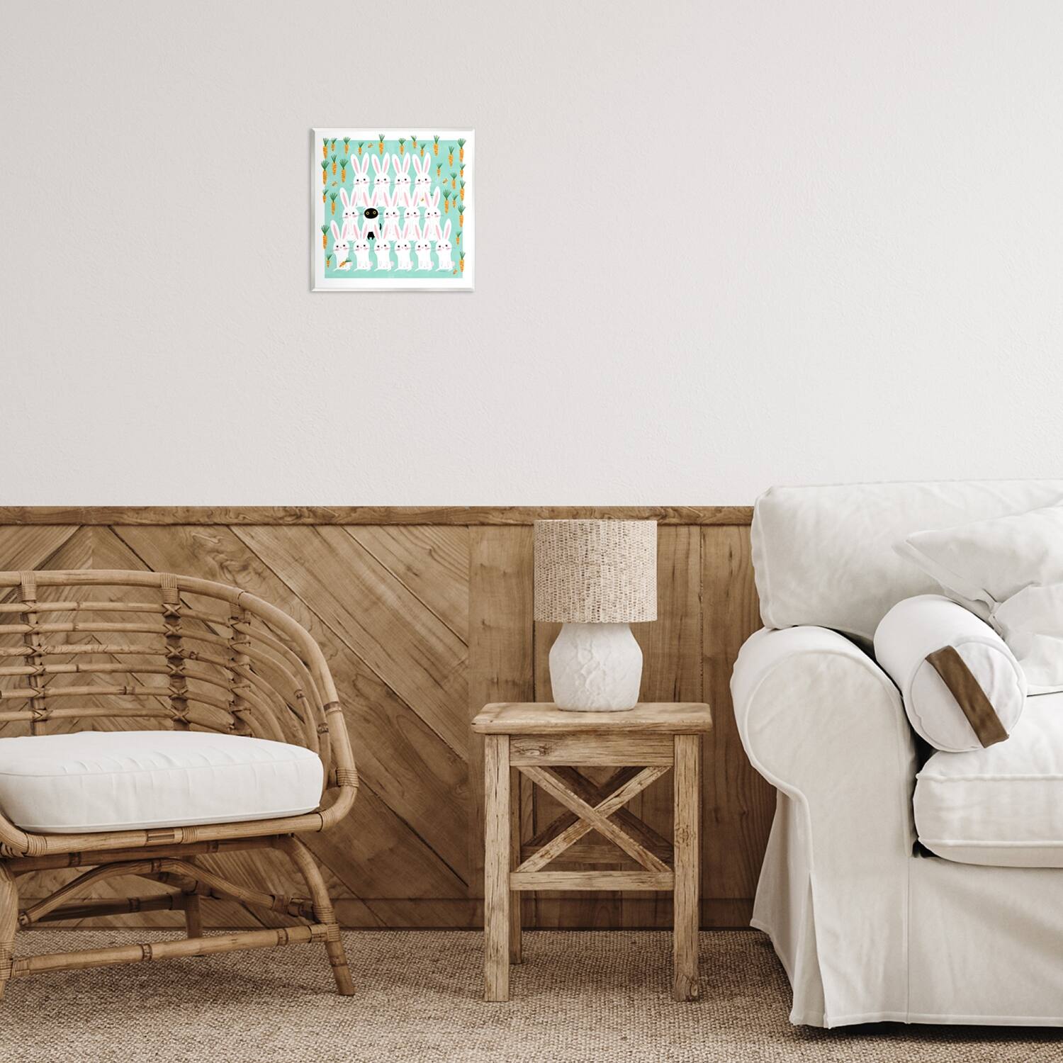 Stupell Industries Cat Mixed with Bunnies Wall Plaque Art