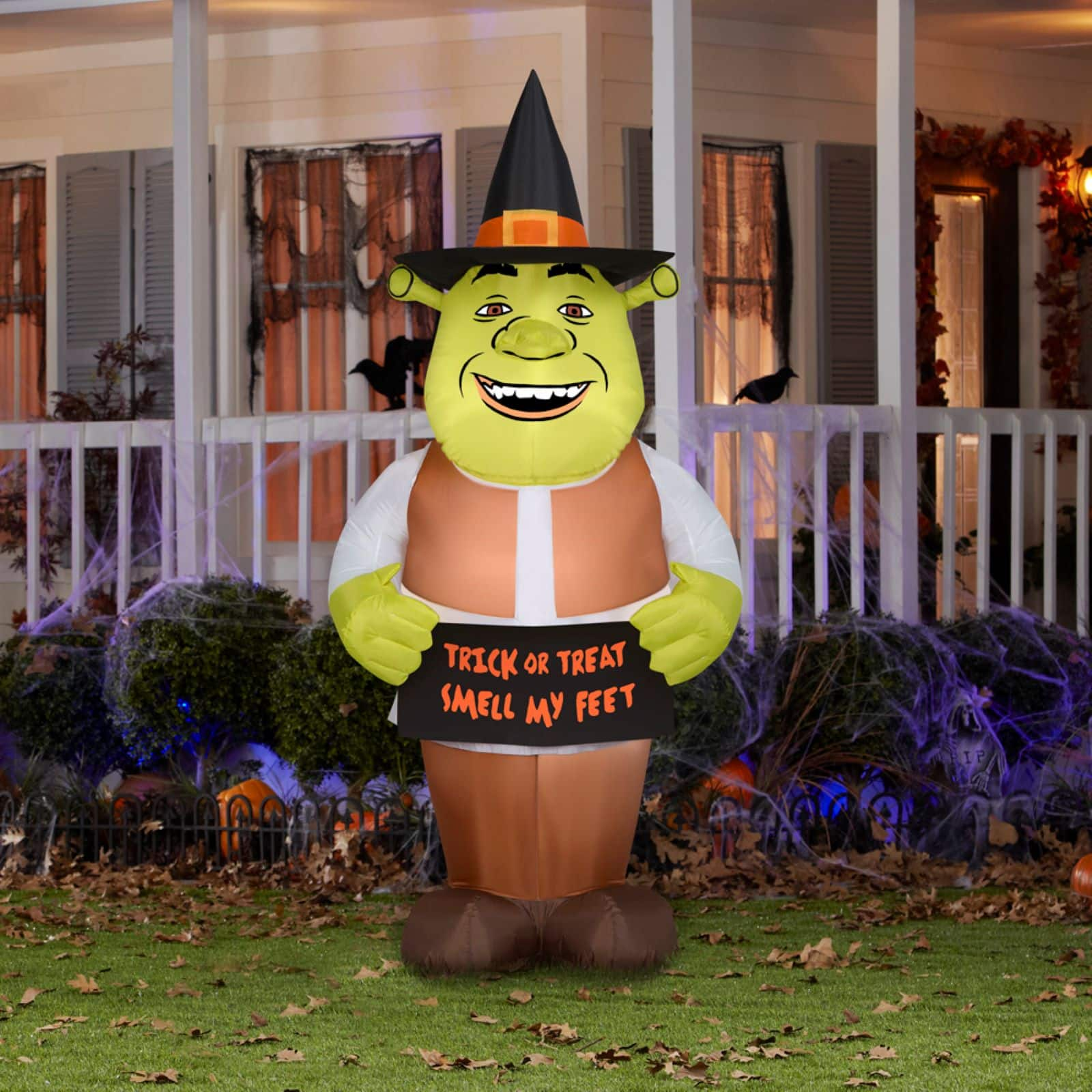 6.5ft. Airblown&#xAE; Inflatable Universal Halloween Shrek with Boo Banner