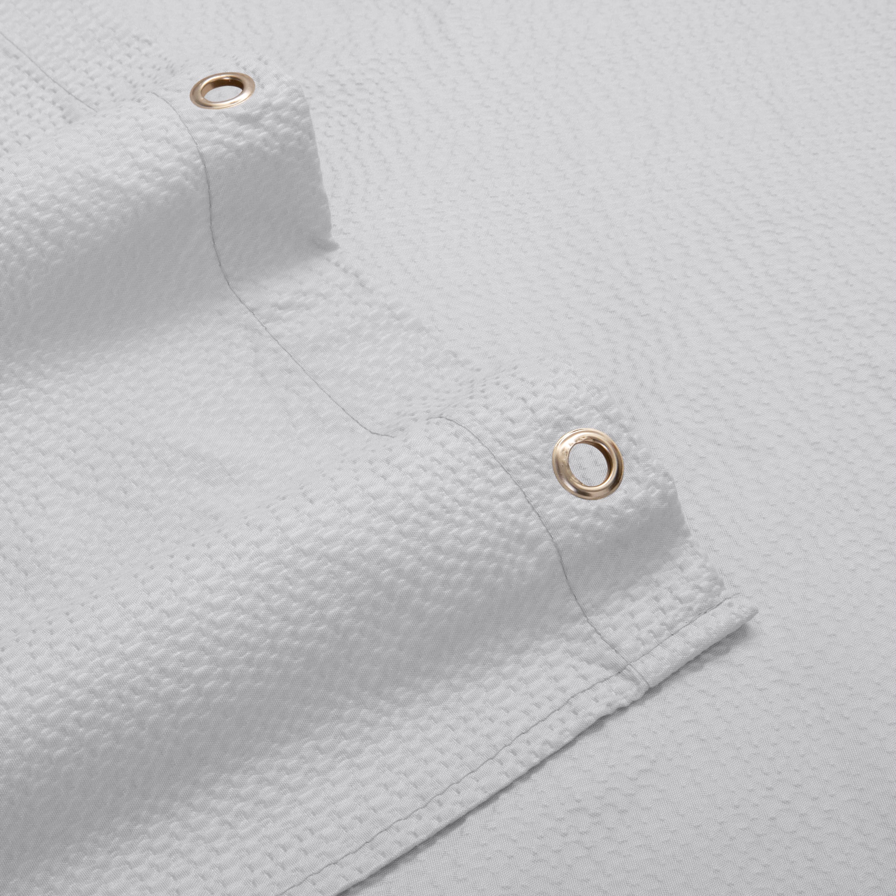 Bath Bliss White Microfiber Soft Touch Seersucker Design Shower Curtain Liner