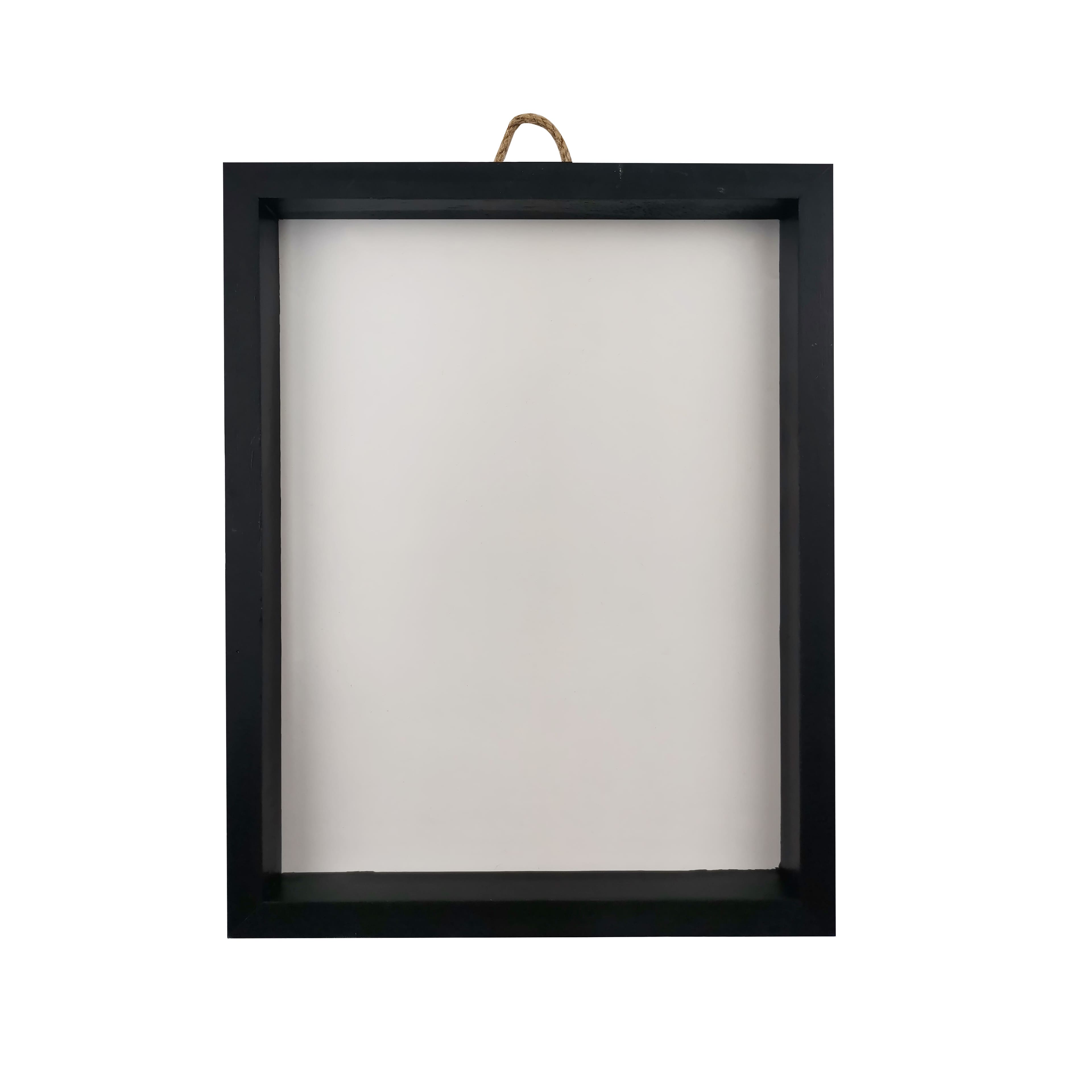 6 Pack: 8&#x22; x 10&#x22; White Plaque with Black Frame by Make Market&#xAE;
