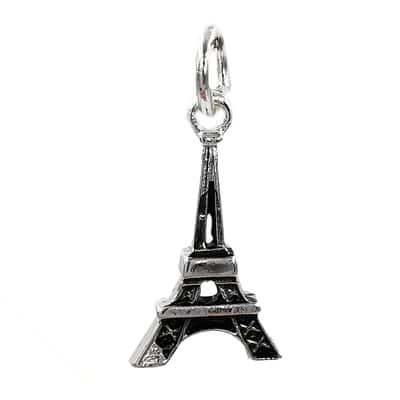 Charmalong™ Silver Plated Eiffel Tower Charm by Bead Landing™ image