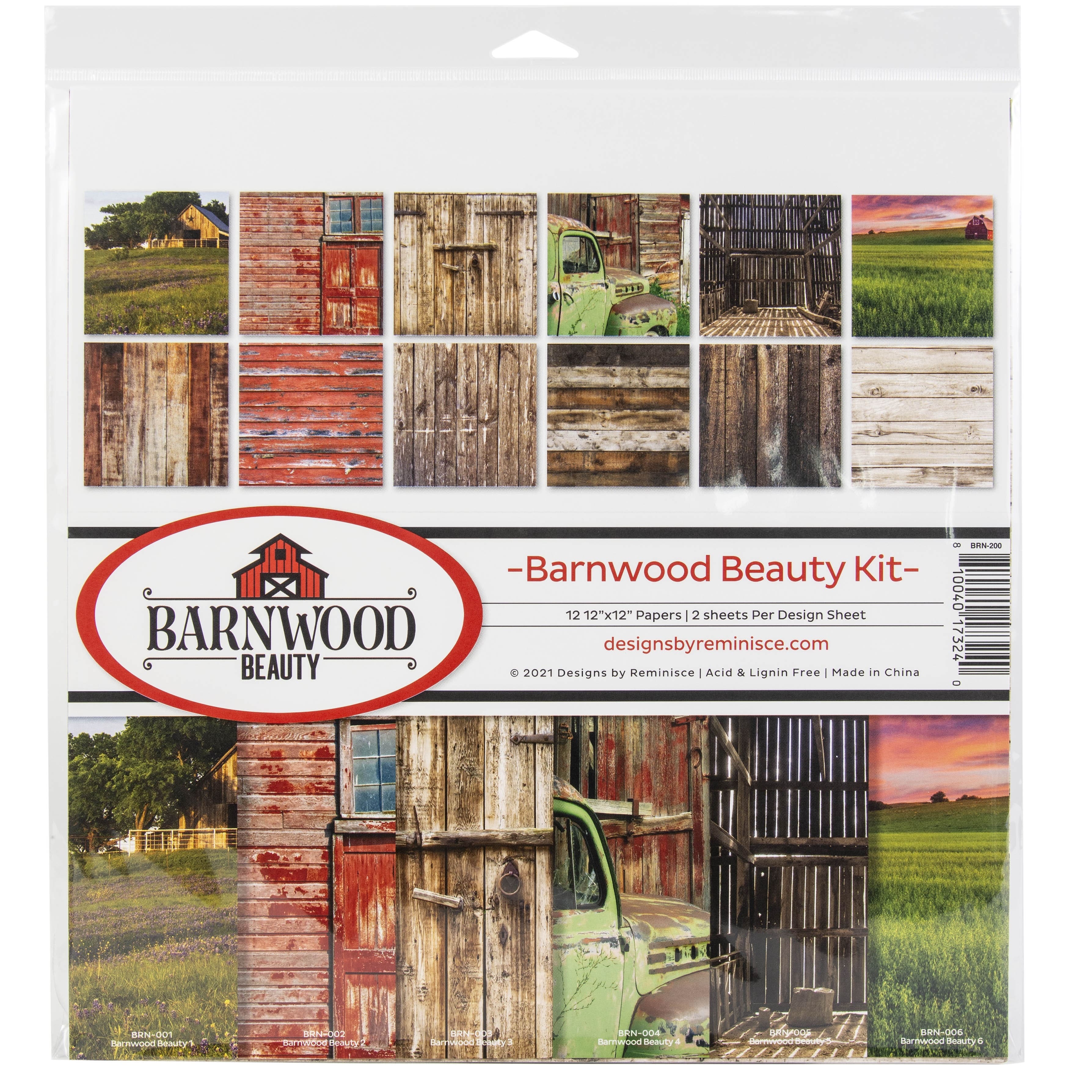 Reminisce Collection Kit 12"X12"-Barnwood Beauty