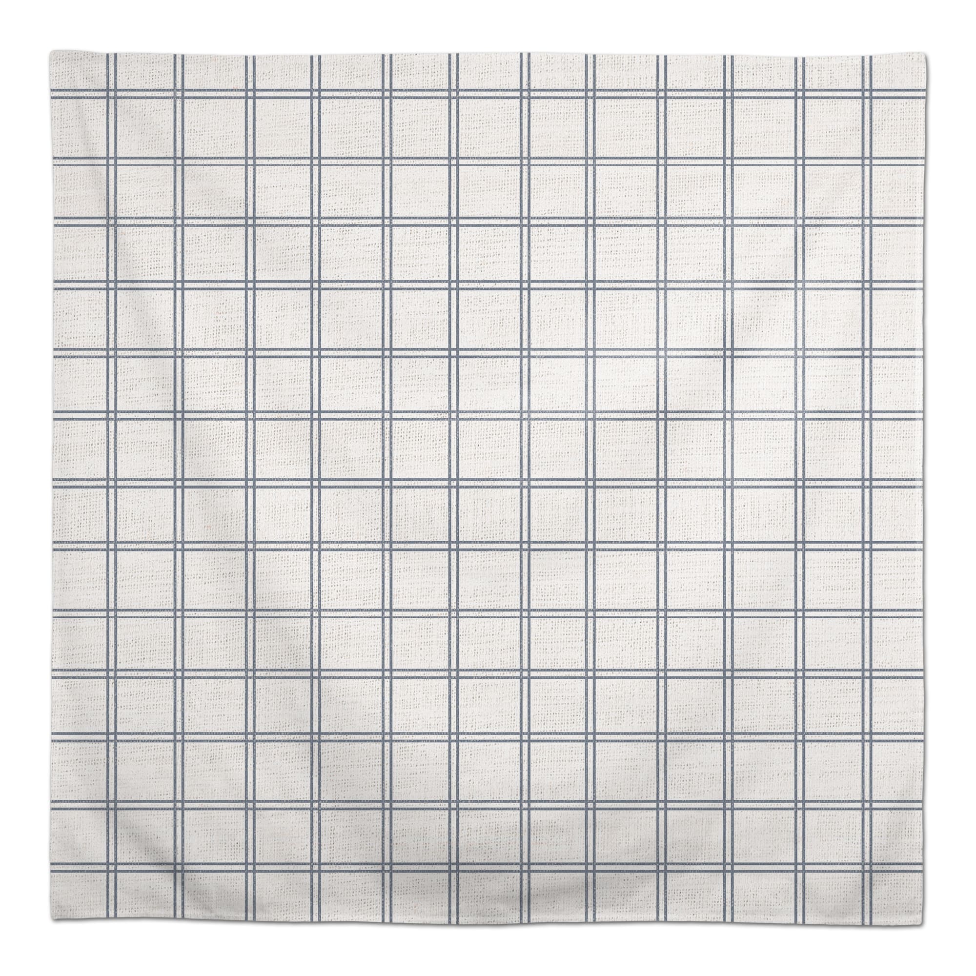 Slate Windowpane Pattern Tablecloth