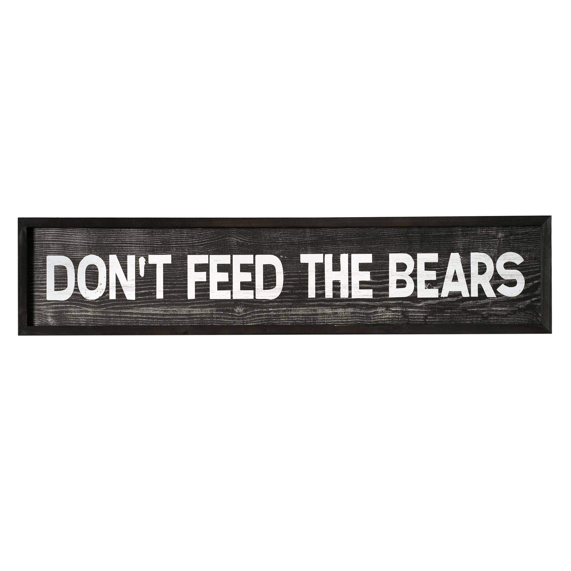 American Art Décor™ 36" Don't Feed The Bears Wood Novelty Wall Sign