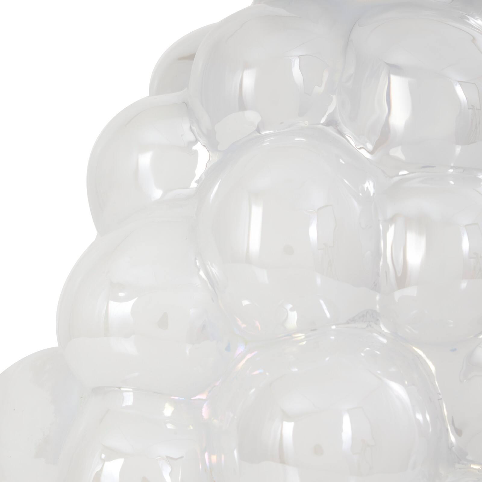 12" Clear Abstract Handmade Bubble Glass Vase