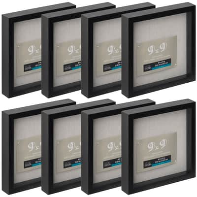 Shadow Box Frame with Soft Linen Back - Push Pins Included, Memory Box  Display Case for Memorabilia Flower, Tickets and 3D Items, Black