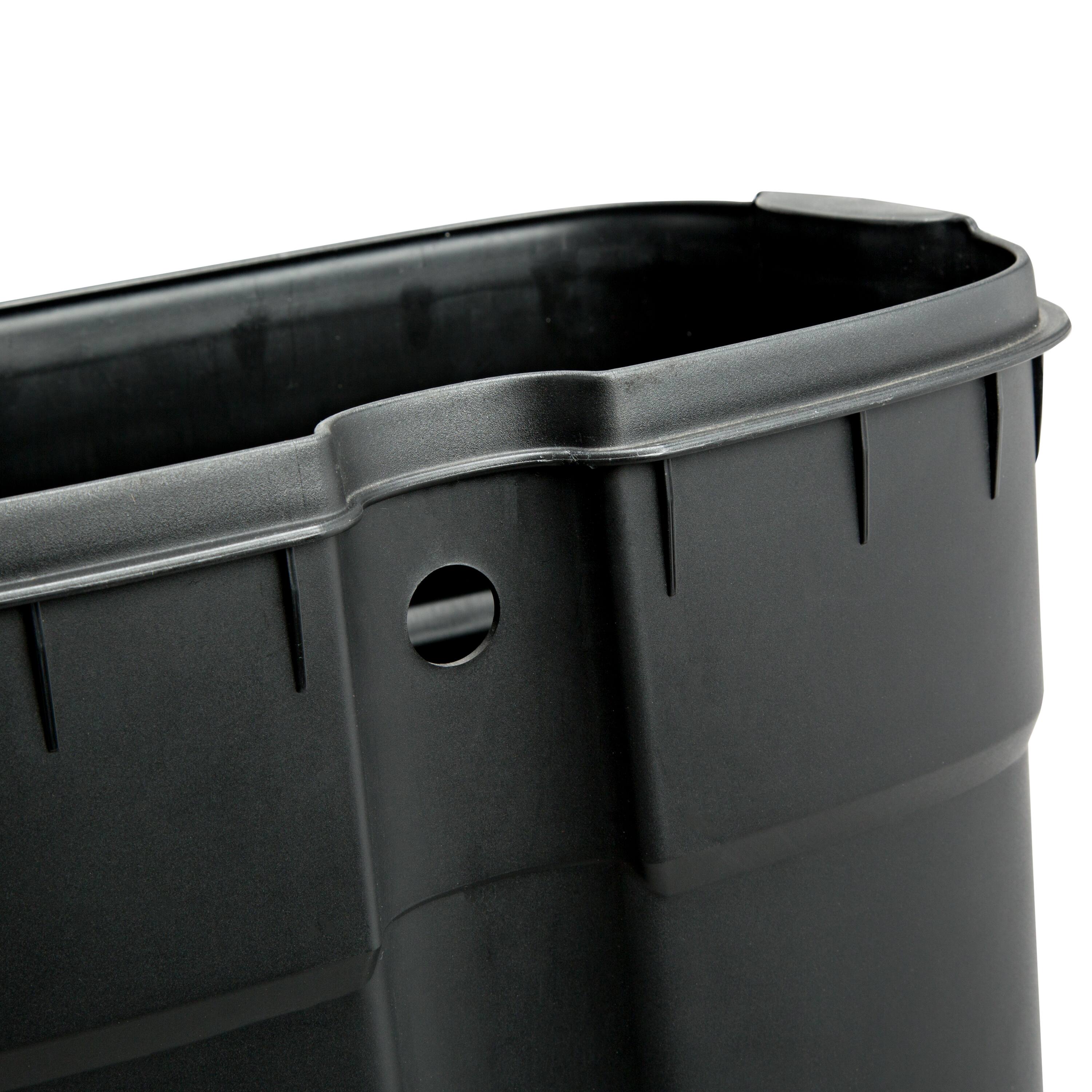 30L & 5L White Rectangular Trash Can Set