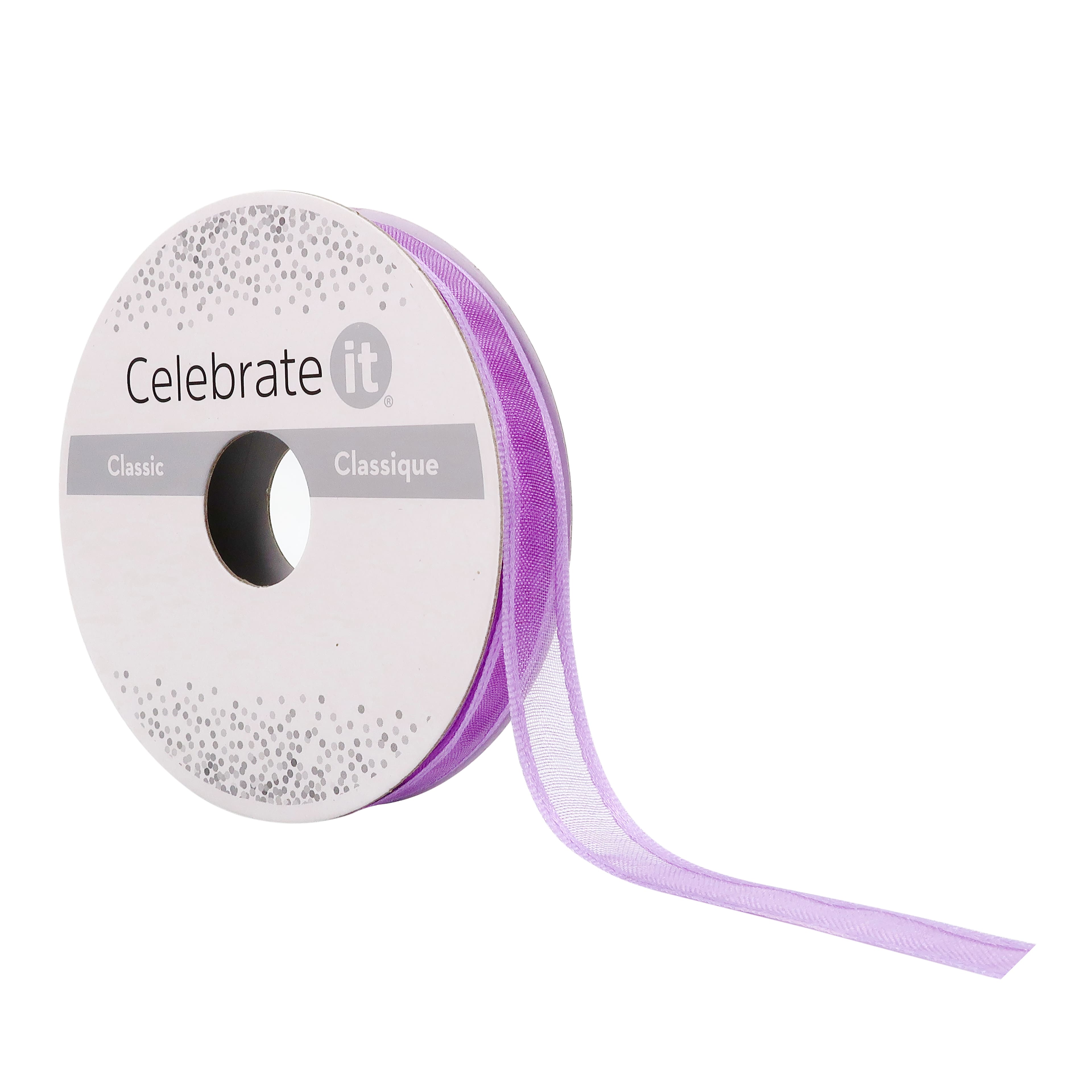 3/8&#x27;&#x27; x 5yd. Sheer Satin Ribbon by Celebrate It&#x2122;