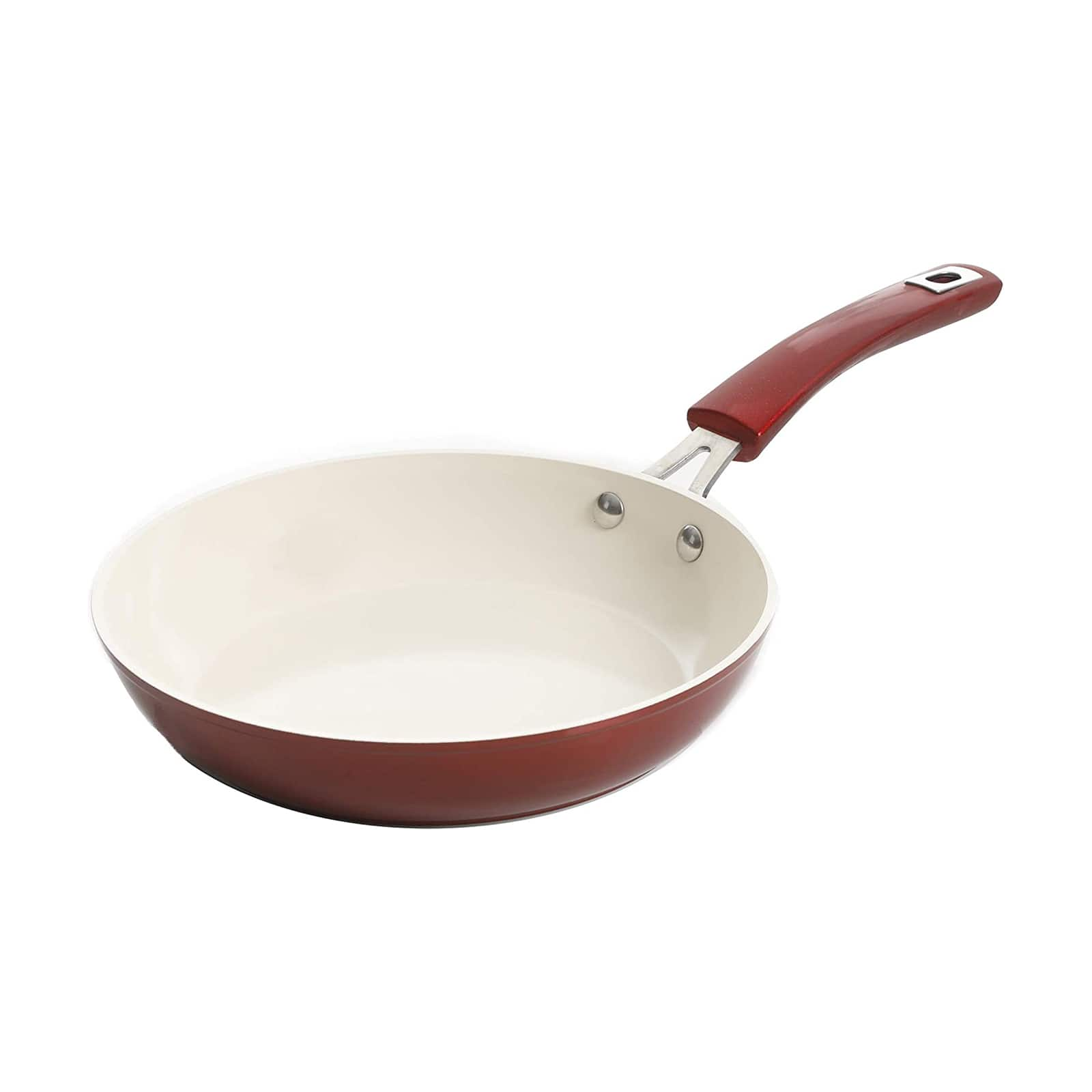 Kenmore&#xAE; Arlington 2-Piece Metallic Red Aluminum Ceramic Coated Nonstick Frying Pan Set