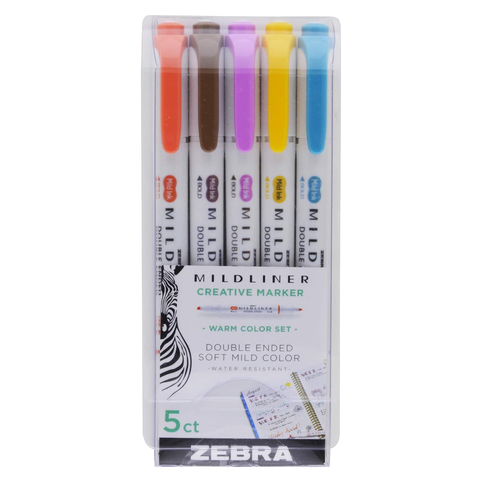 Zebra Mildliner Double Ended Creative Markers - Neutral Colors
