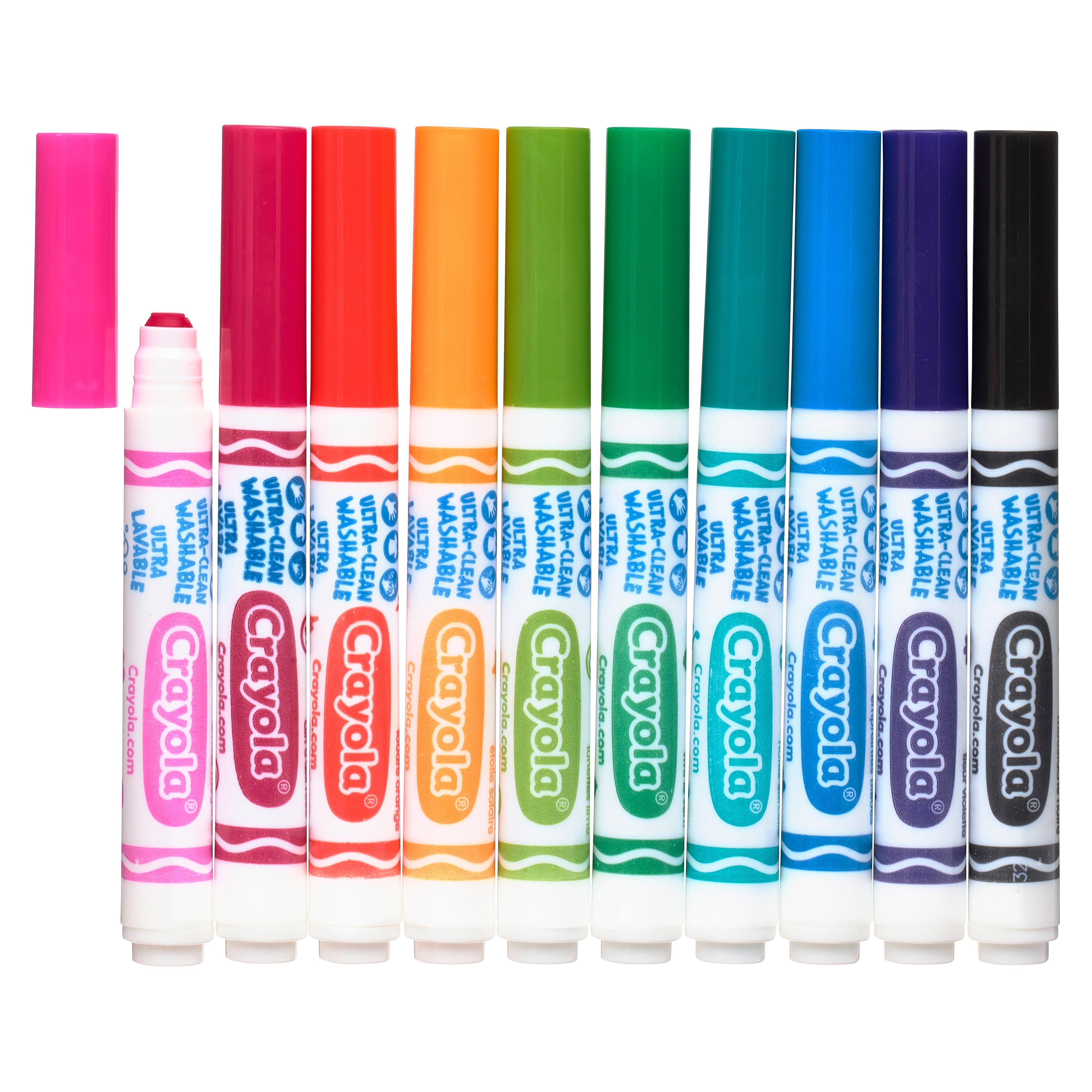 9 Crayola Mini-Stamper Markers Ultra Clean 2014 Version in Box Preowned &  Tested • $8.01