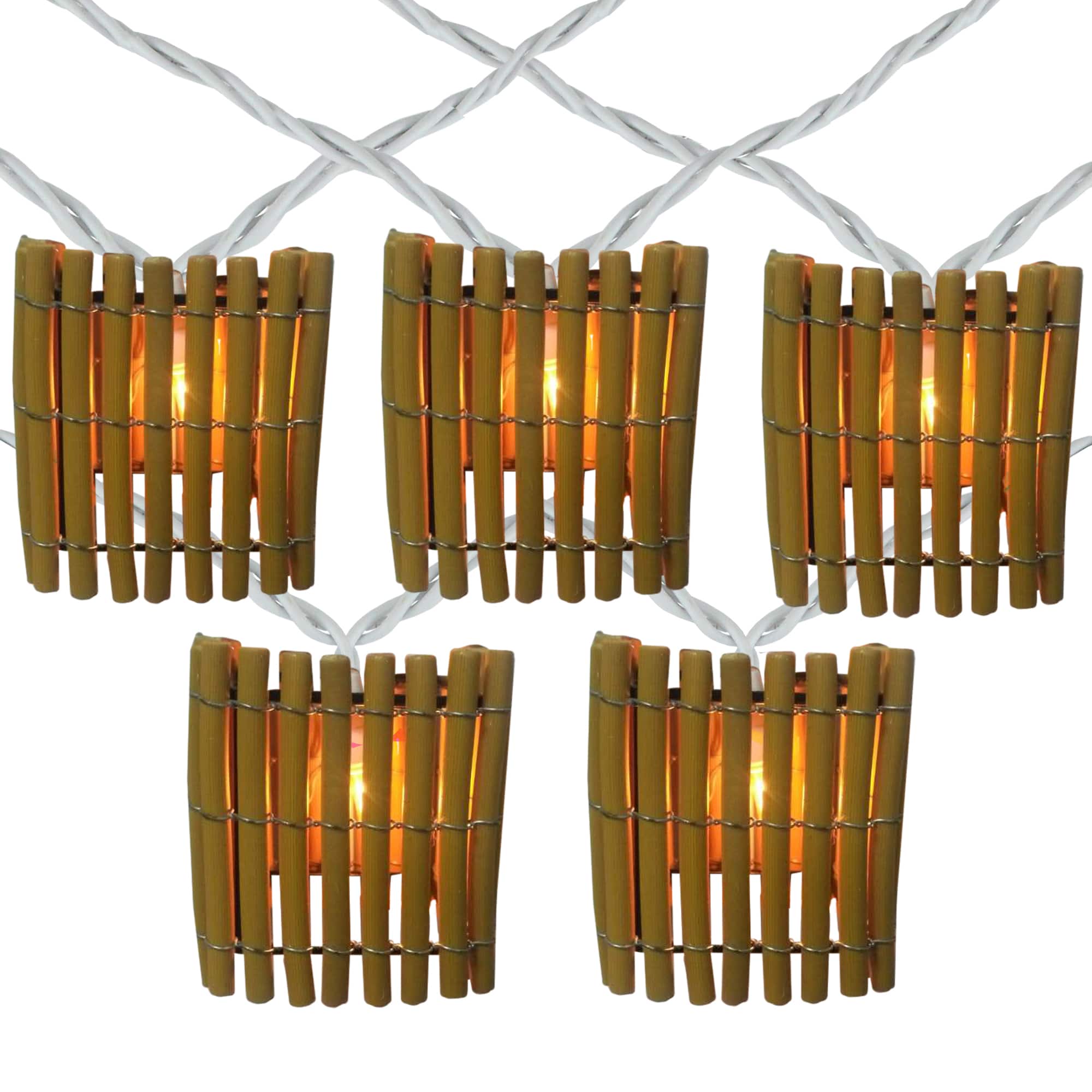10ct. Tropical Bamboo Outdoor Patio String Lights
