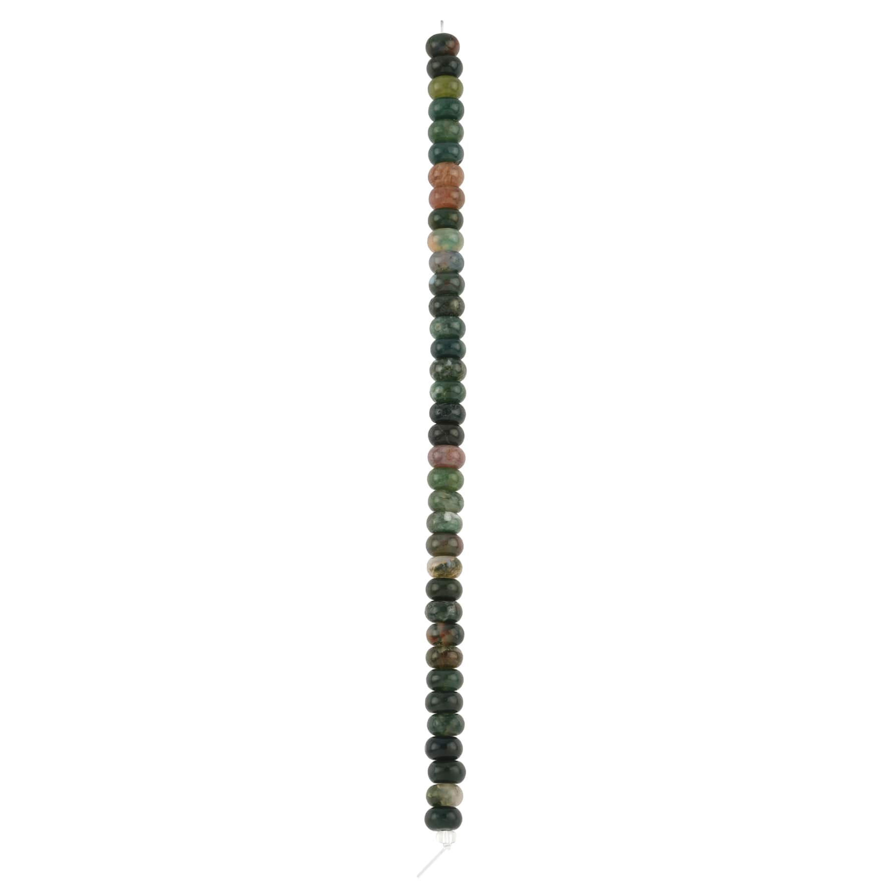 12 Packs: 36 ct. (432 total) Green Agate Rondelle Beads, 8mm by Bead Landing™