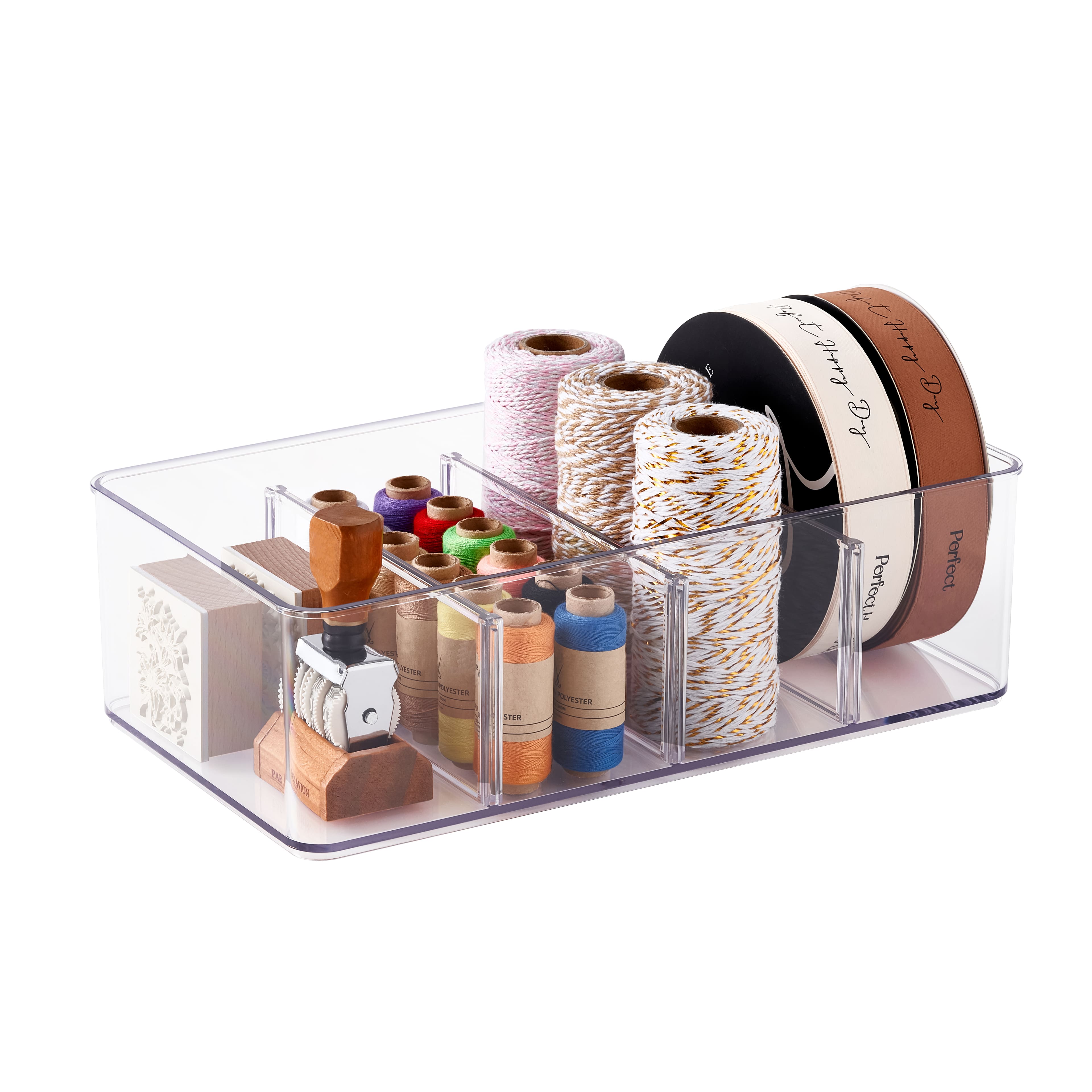 Buy 10L Clear Plastic Storage Box with Removable Dividers Containers Bin  Tubs dd Online
