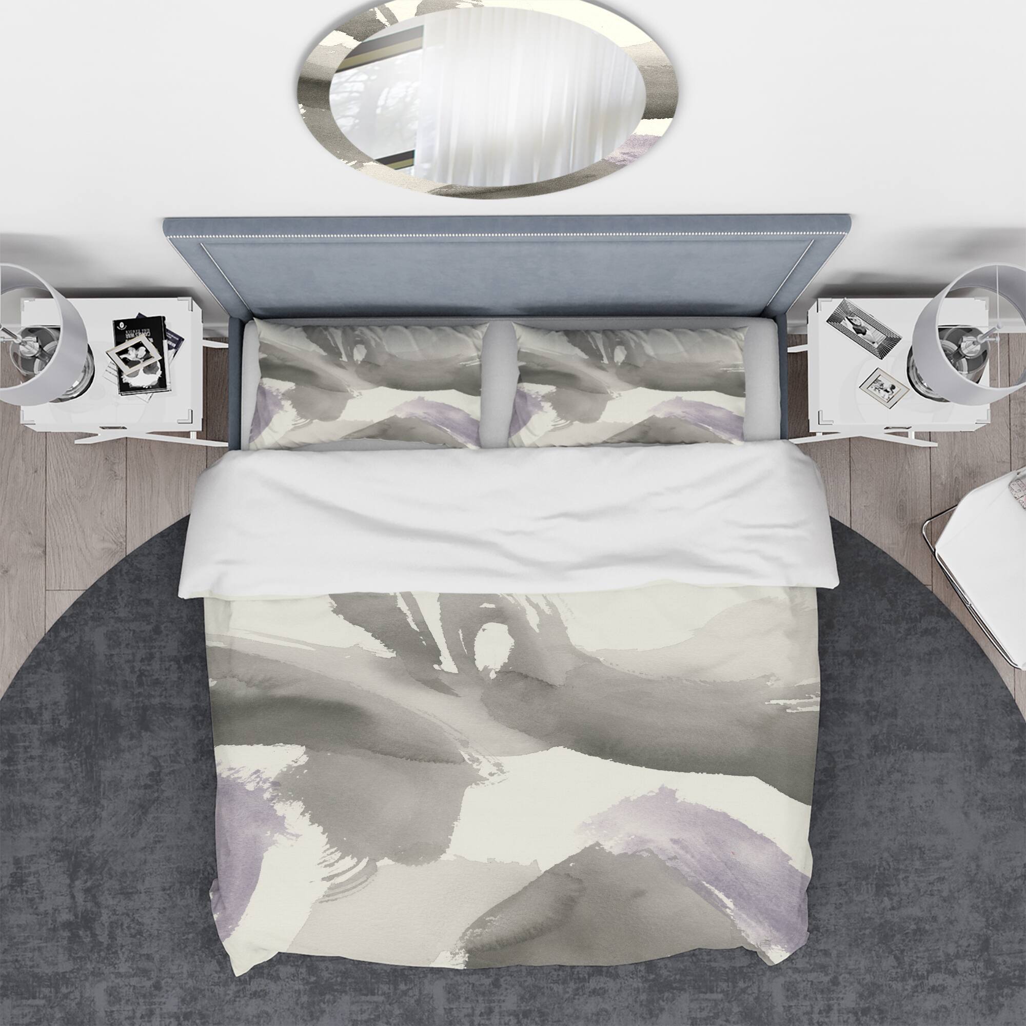 Designart 'minimal geometric Gesture IV' Geometric Bedding Set