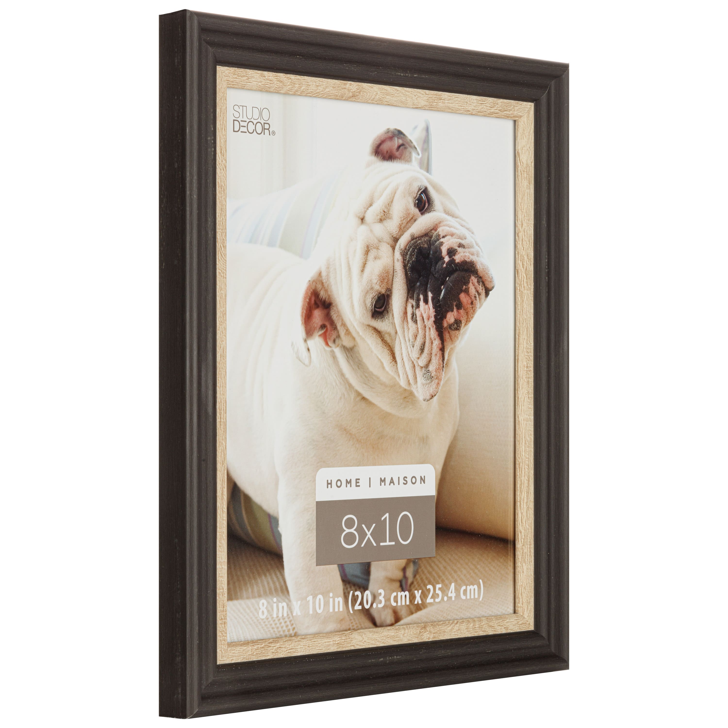 Black With Natural Wood 8&#x22; x 10&#x22; Picture Frame by Home by Studio D&#xE9;cor&#xAE;