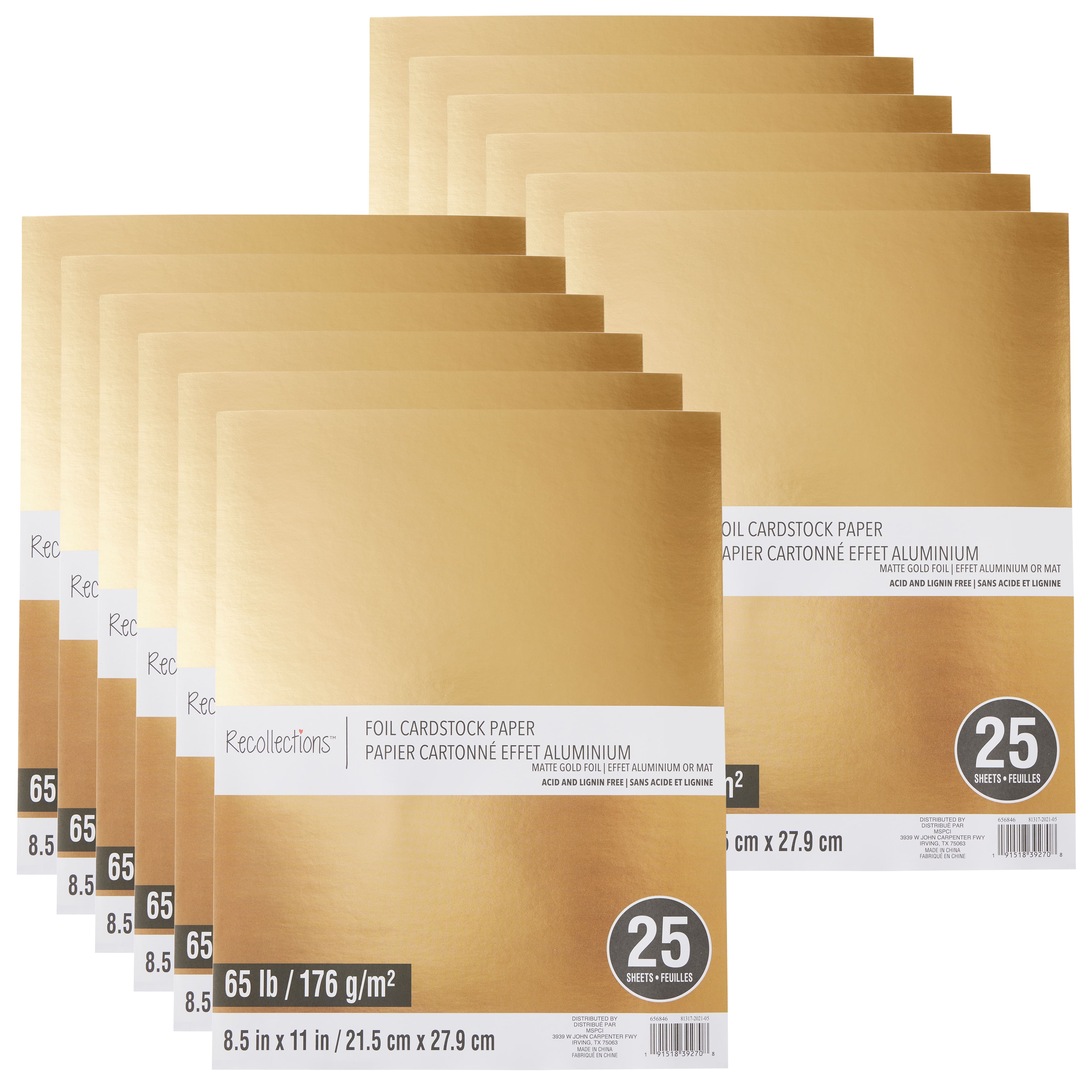 Rose Gold Foil Cardstock, Rose Gold Foil Paper, 65 Cardstock 8.5