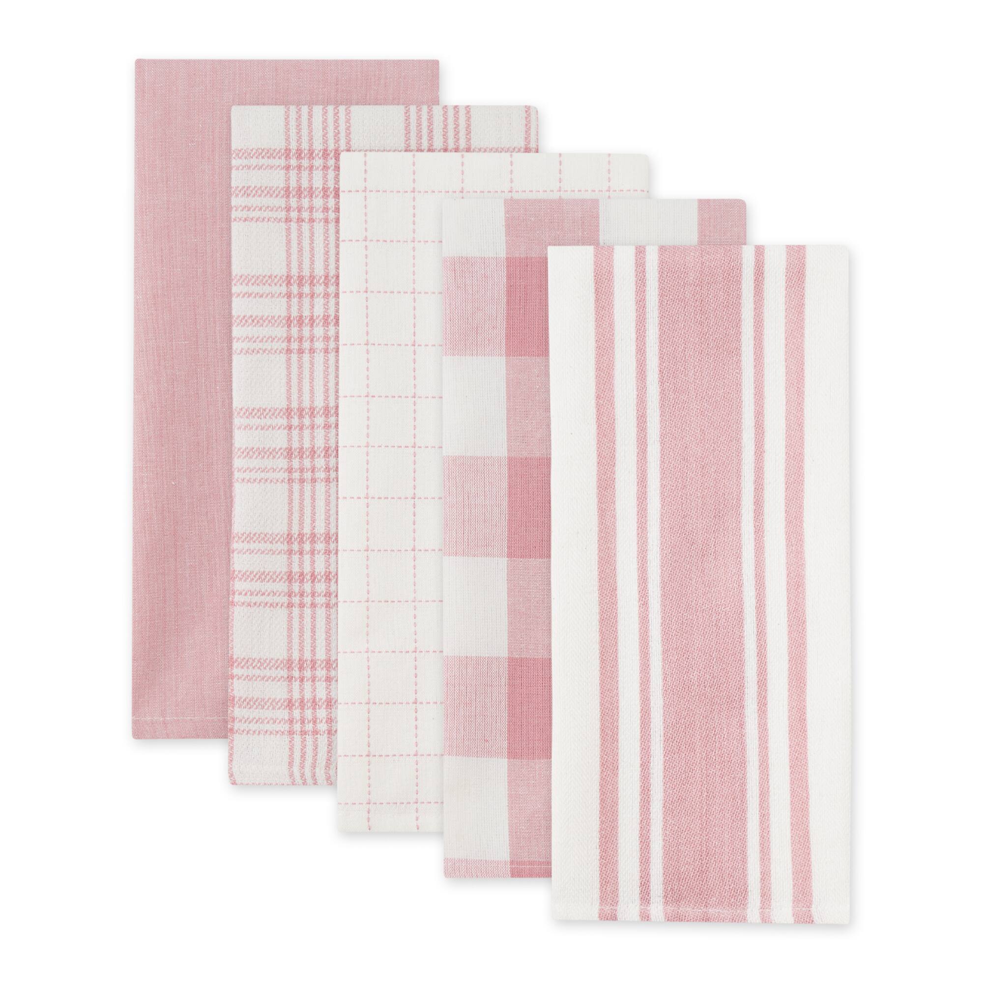 Assorted Rose Everyday Dishtowel (Set Of 5)