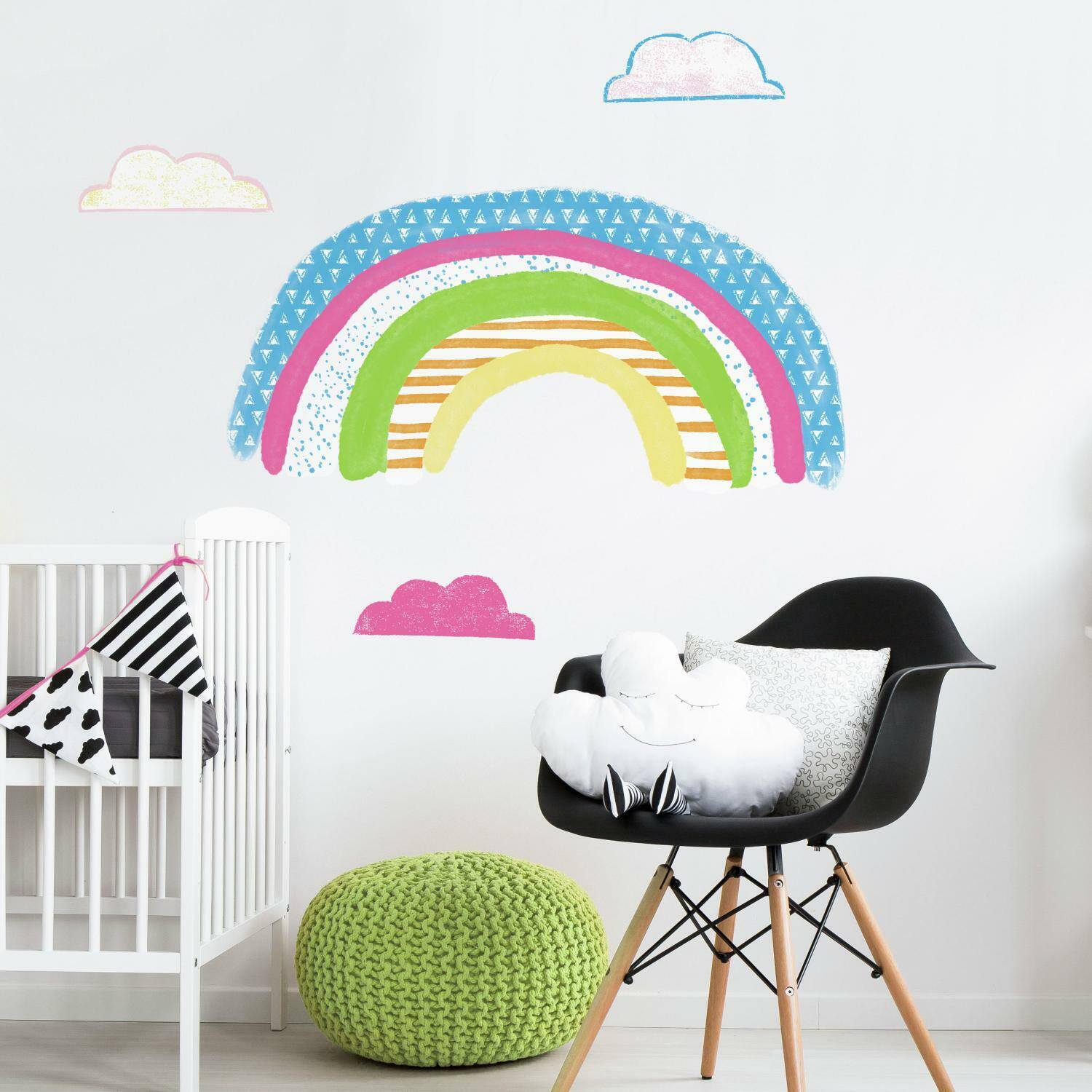 RoomMates Pattern Rainbow Peel &#x26; Stick Giant Wall Decals