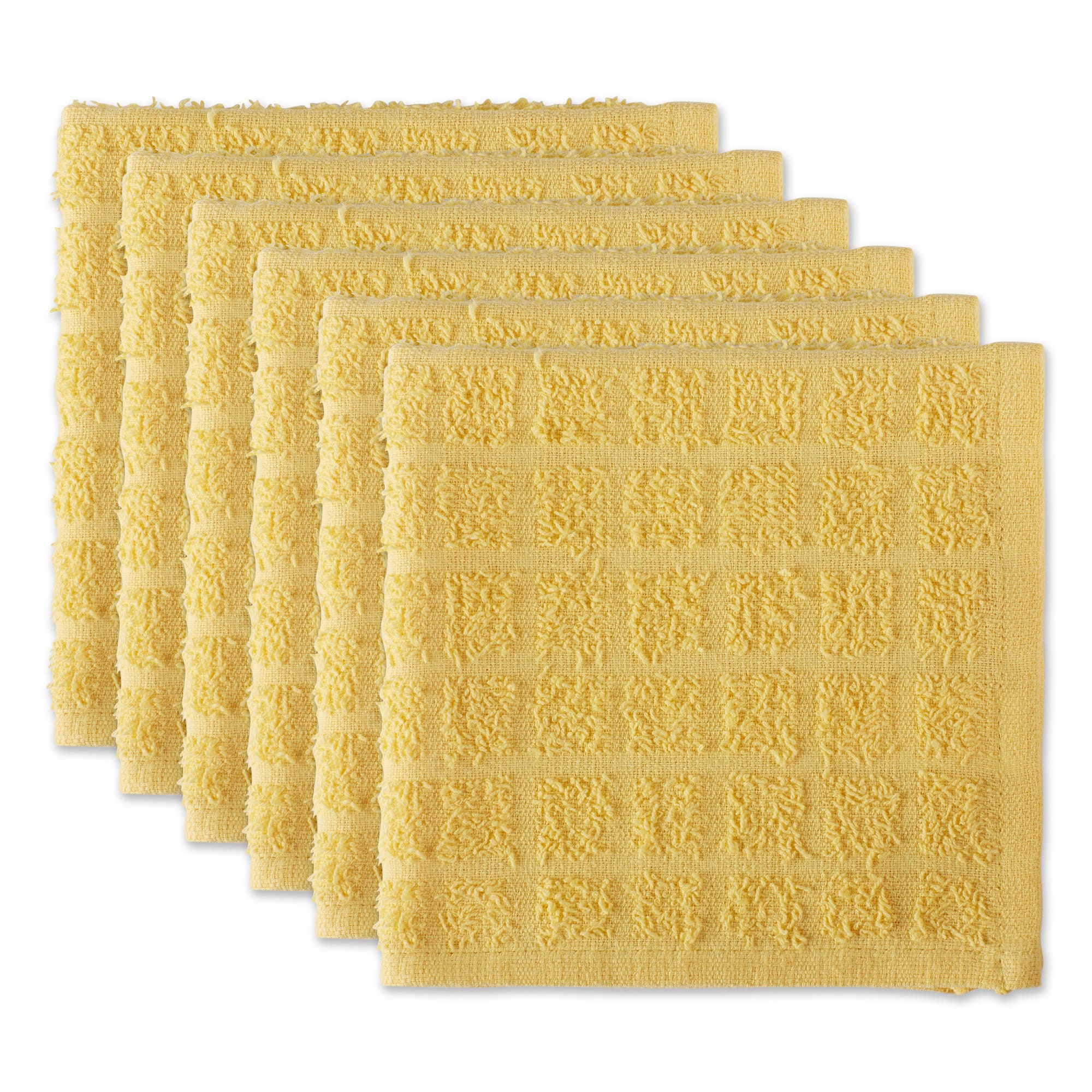 DII® Solid Windowpane Terry Dishcloth Set