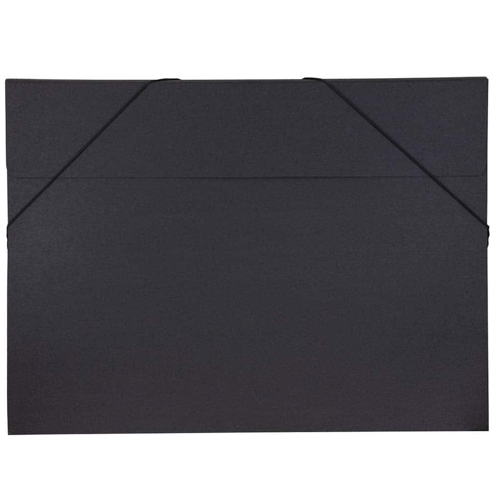 JAM Paper Black Kraft Portfolio with Elastic Closure 14.5" x 19.5"