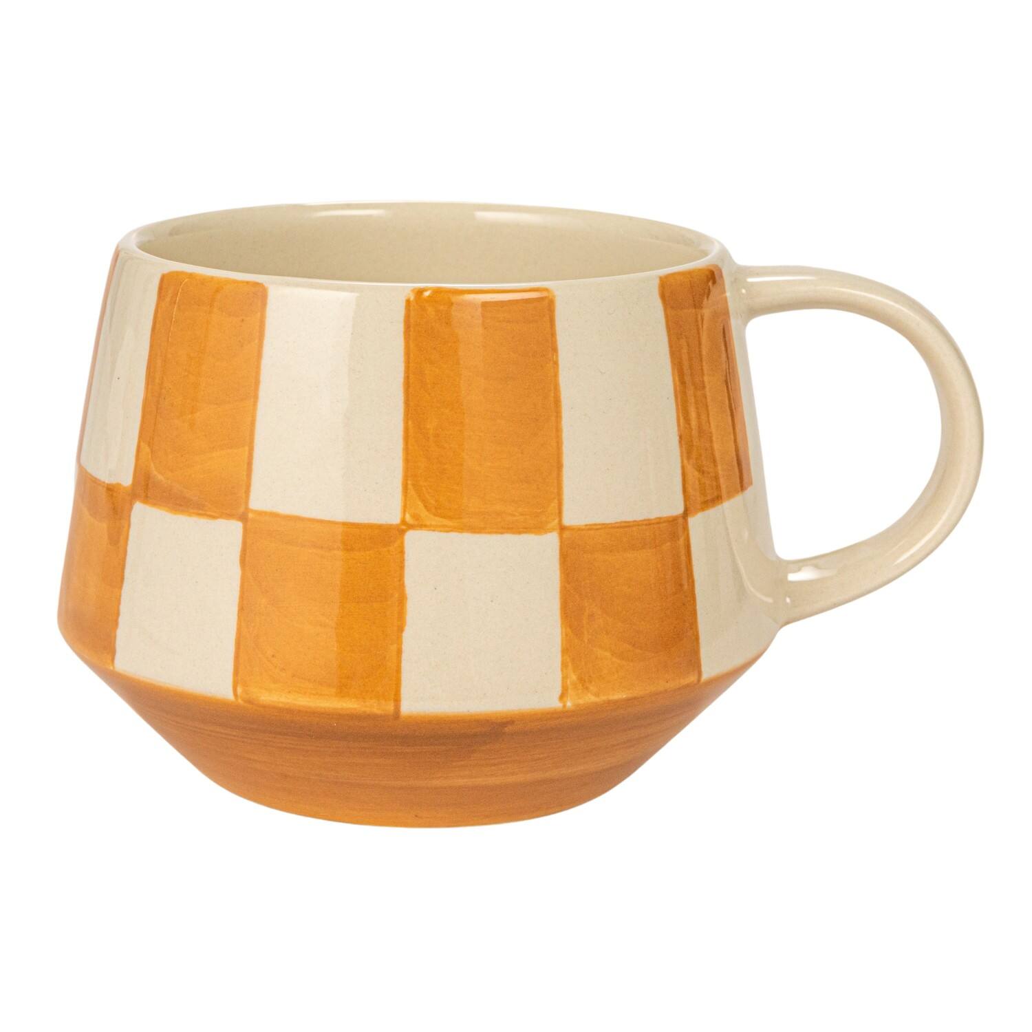 10oz. Checkered Stoneware Mug, 4ct.