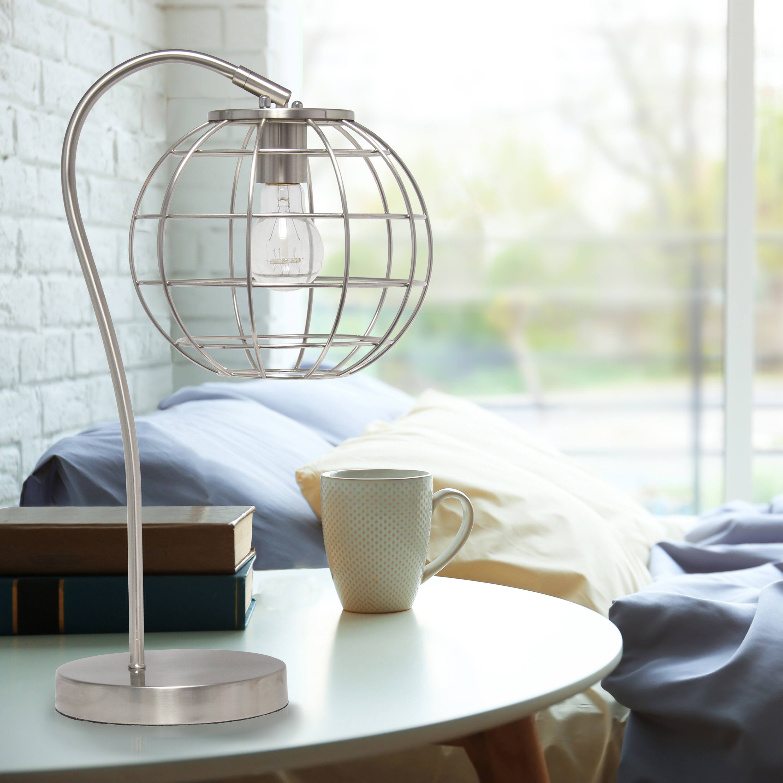 Lalia Home 20&#x22; Arched Metal Cage Table Lamp
