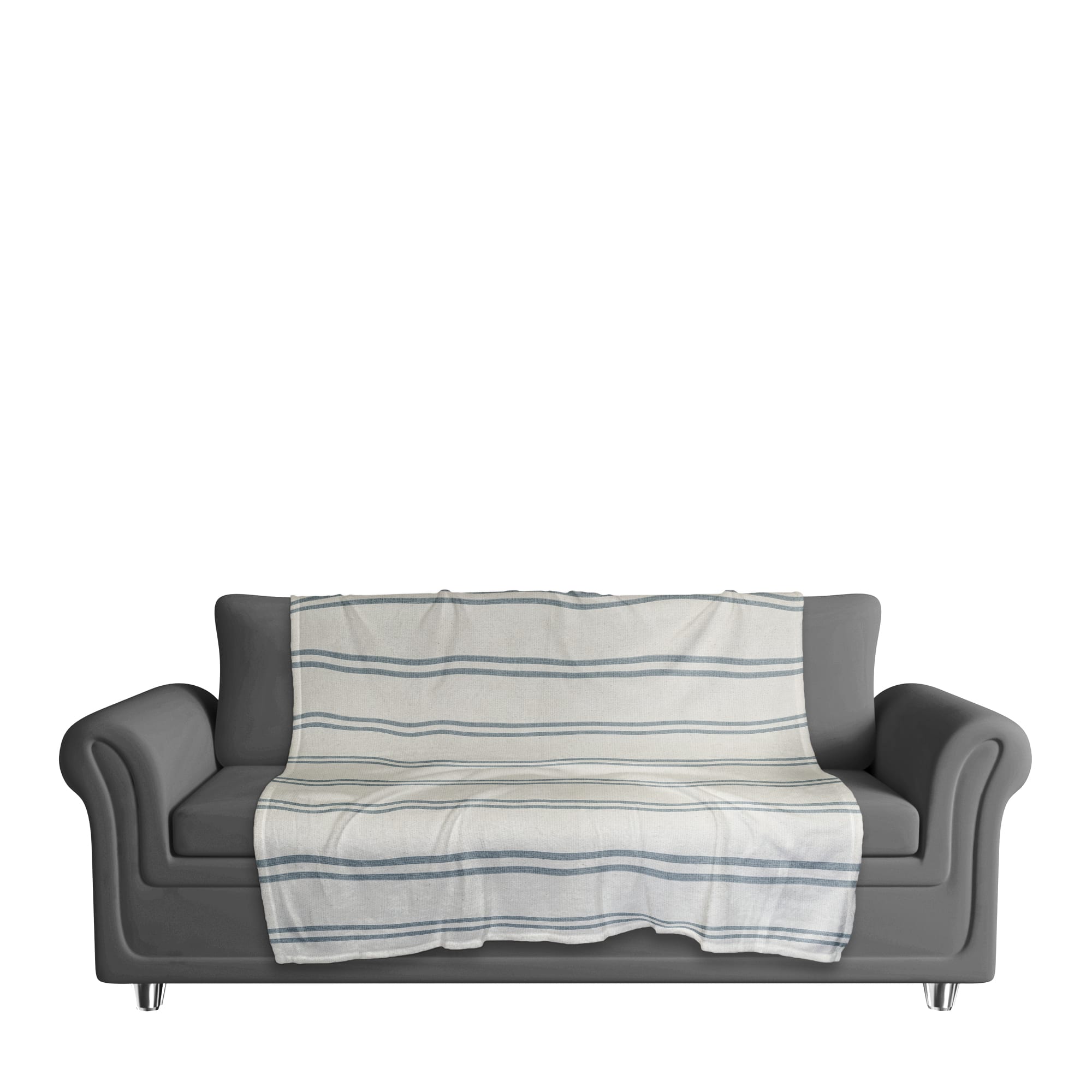 Stripe Coral Fleece Blanket
