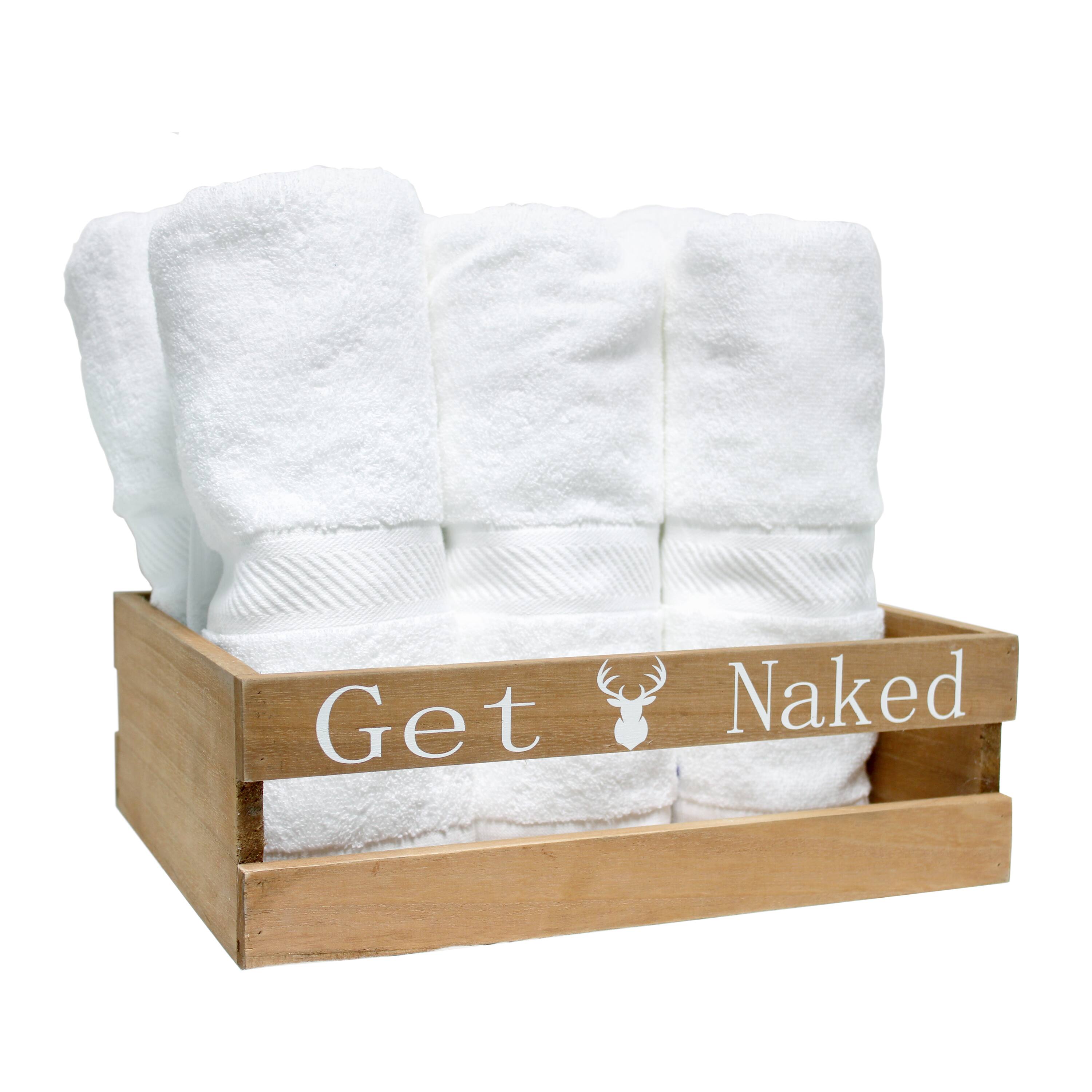 Elegant Designs Small Natural Rustic Towel Holder, Frame & Toilet Paper Holder Set