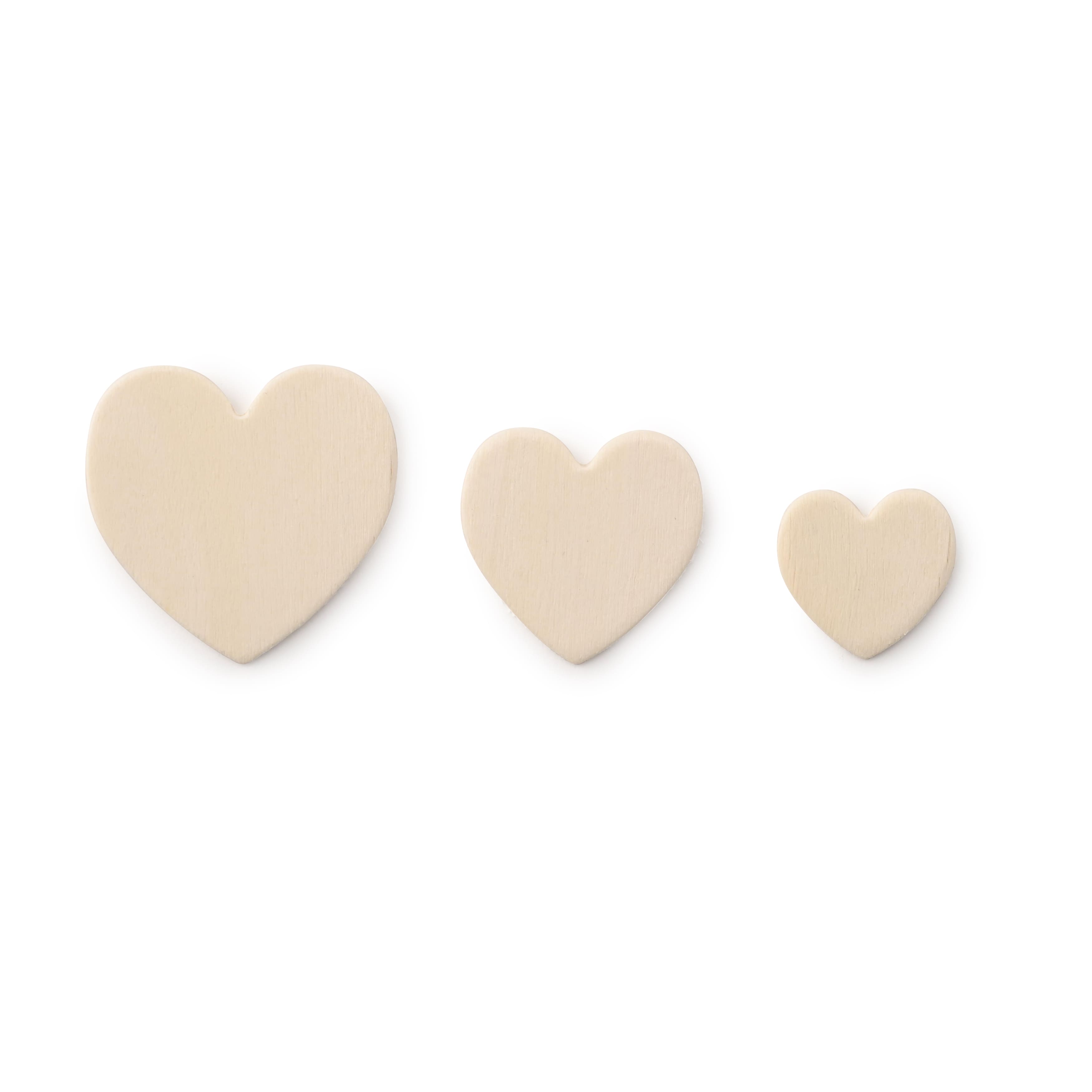 Heart Wood Shapes by Creatology&#x2122;, 130ct.