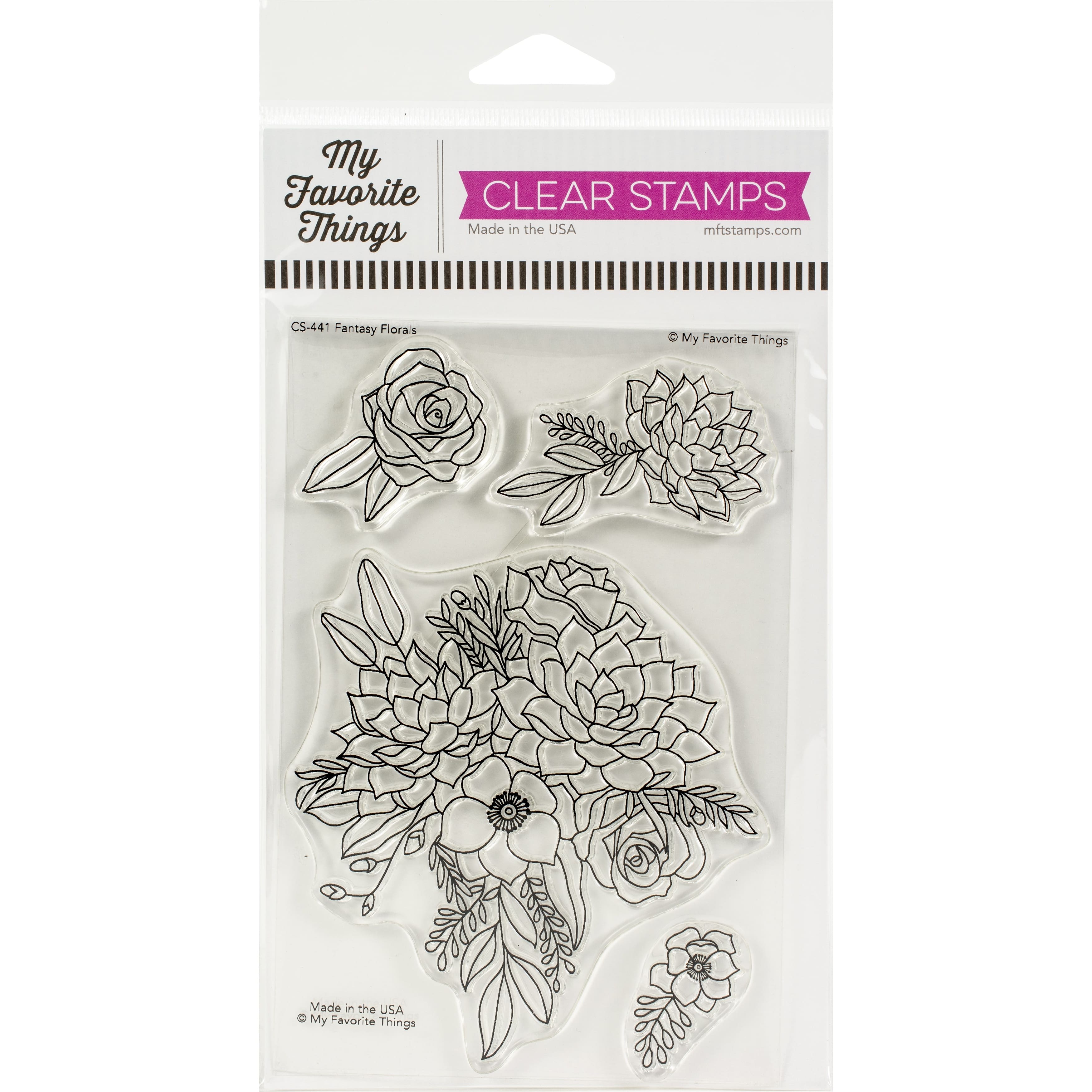 My Favorite Things - Cling Rubber Stamp - Floral Fantasy