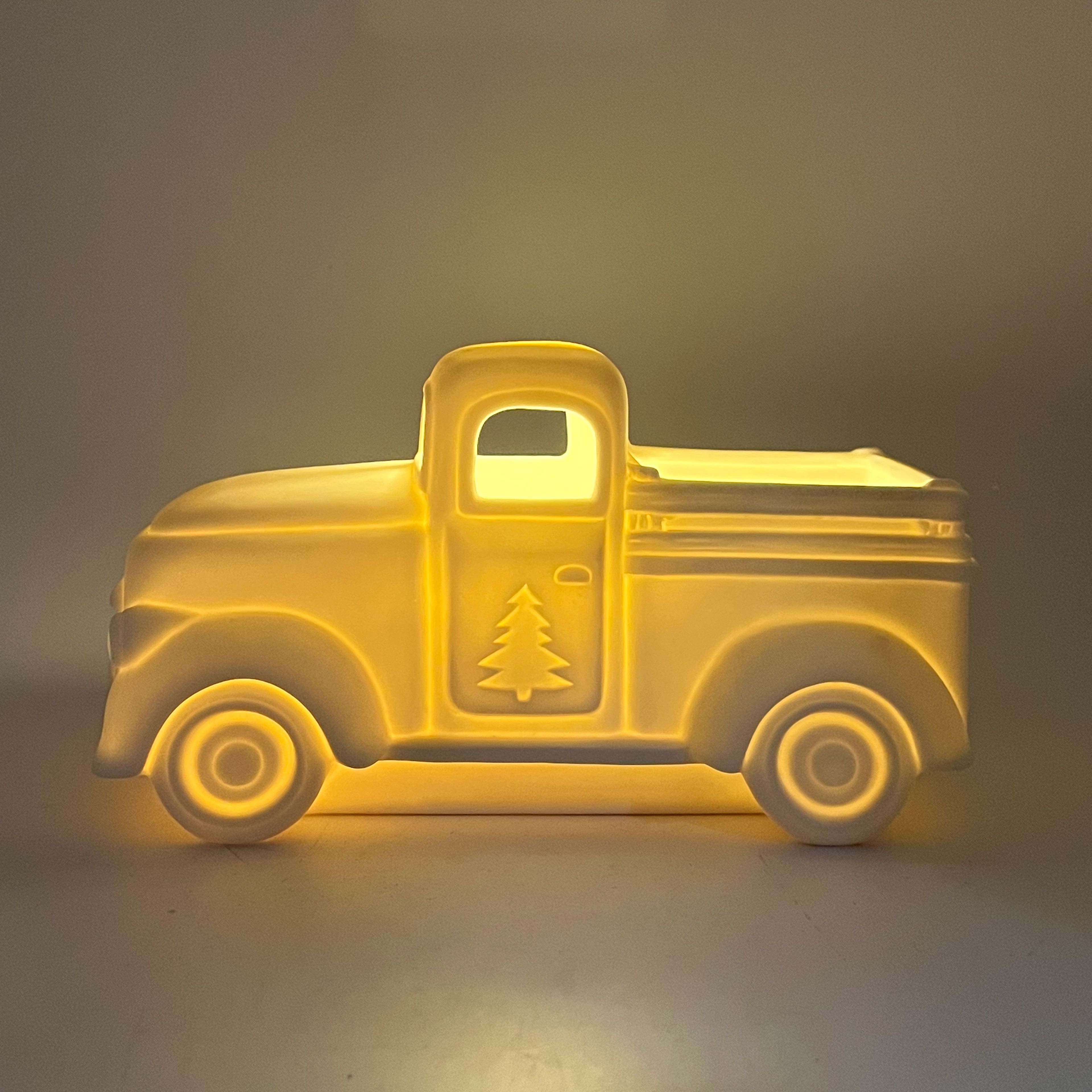 9&#x22; Farm Truck DIY LED Ceramic D&#xE9;cor by Make Market&#xAE;