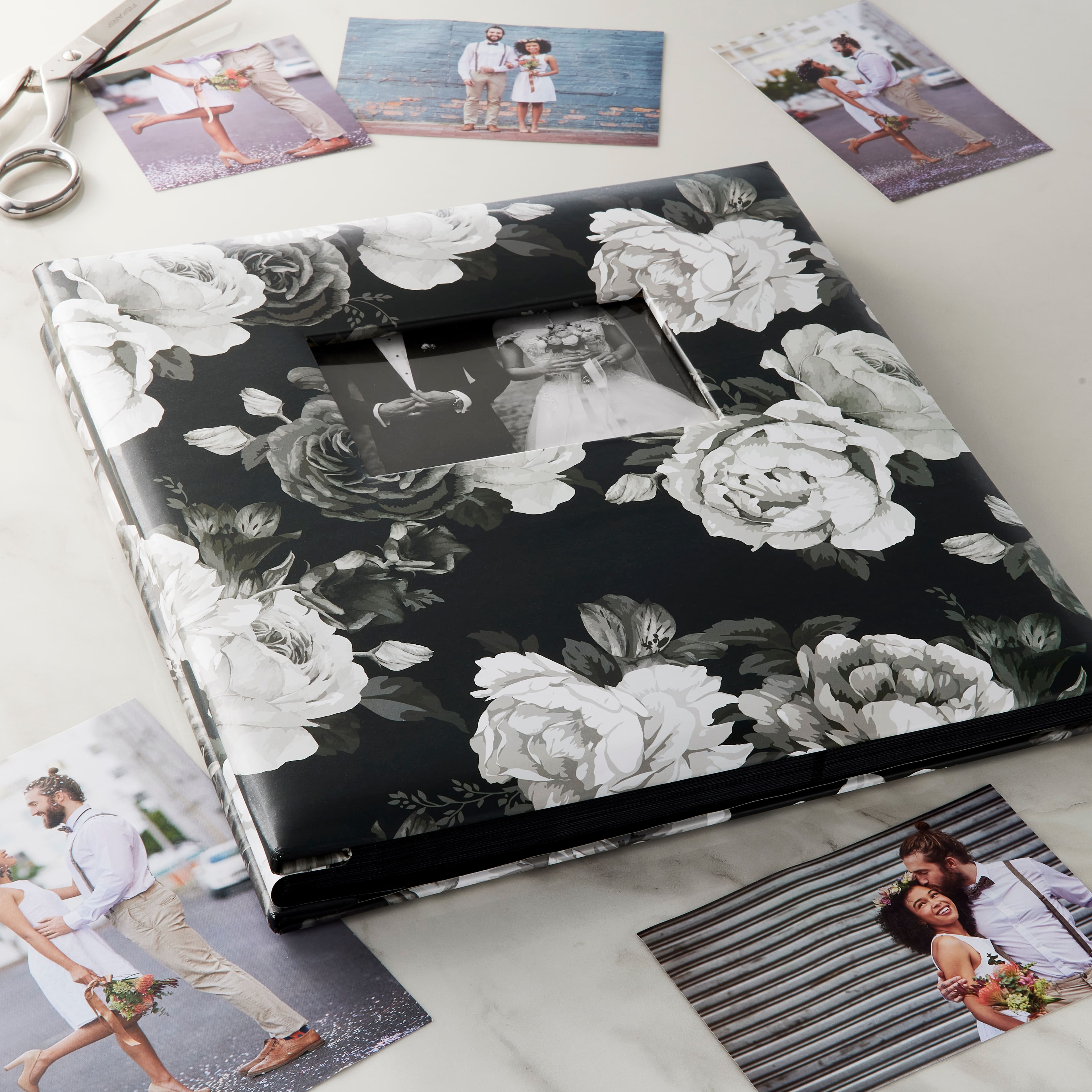 Black &#x26; White Floral Photo Album by Recollections&#xAE;