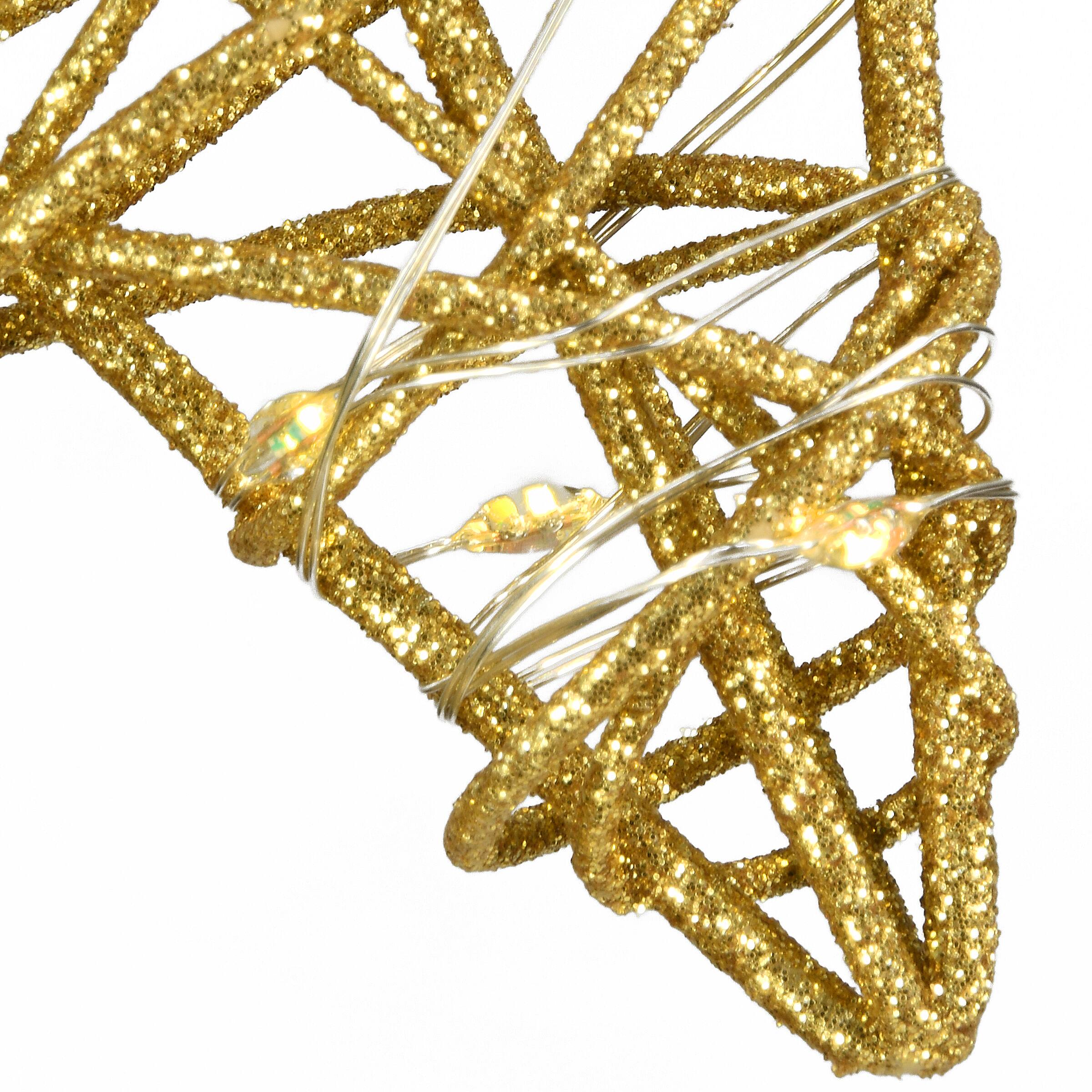 9" Gold Star Tree Top with Dual Color® Lights