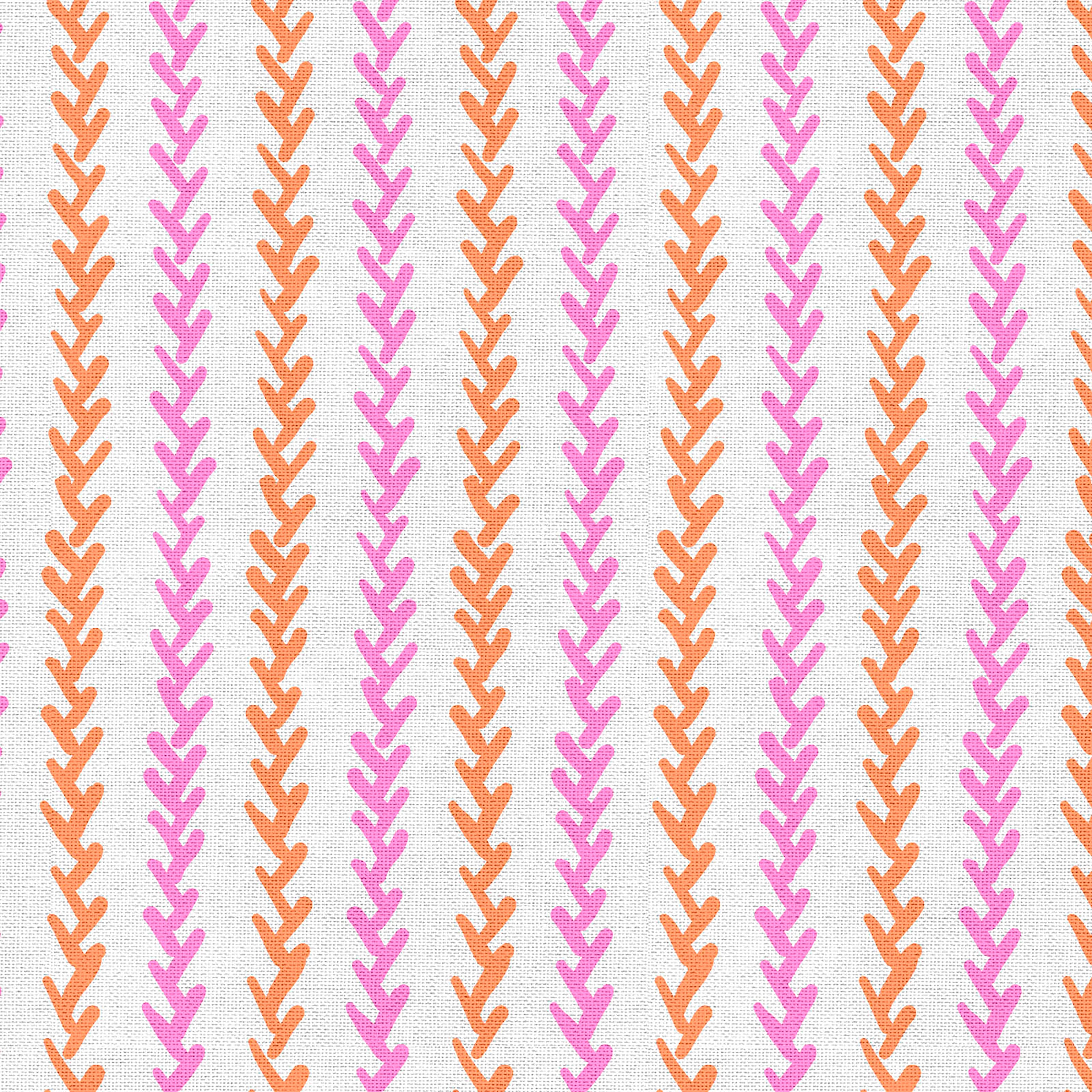 Madcap Cottage Prints Charming Pink Vine Stripe Cotton Fabric