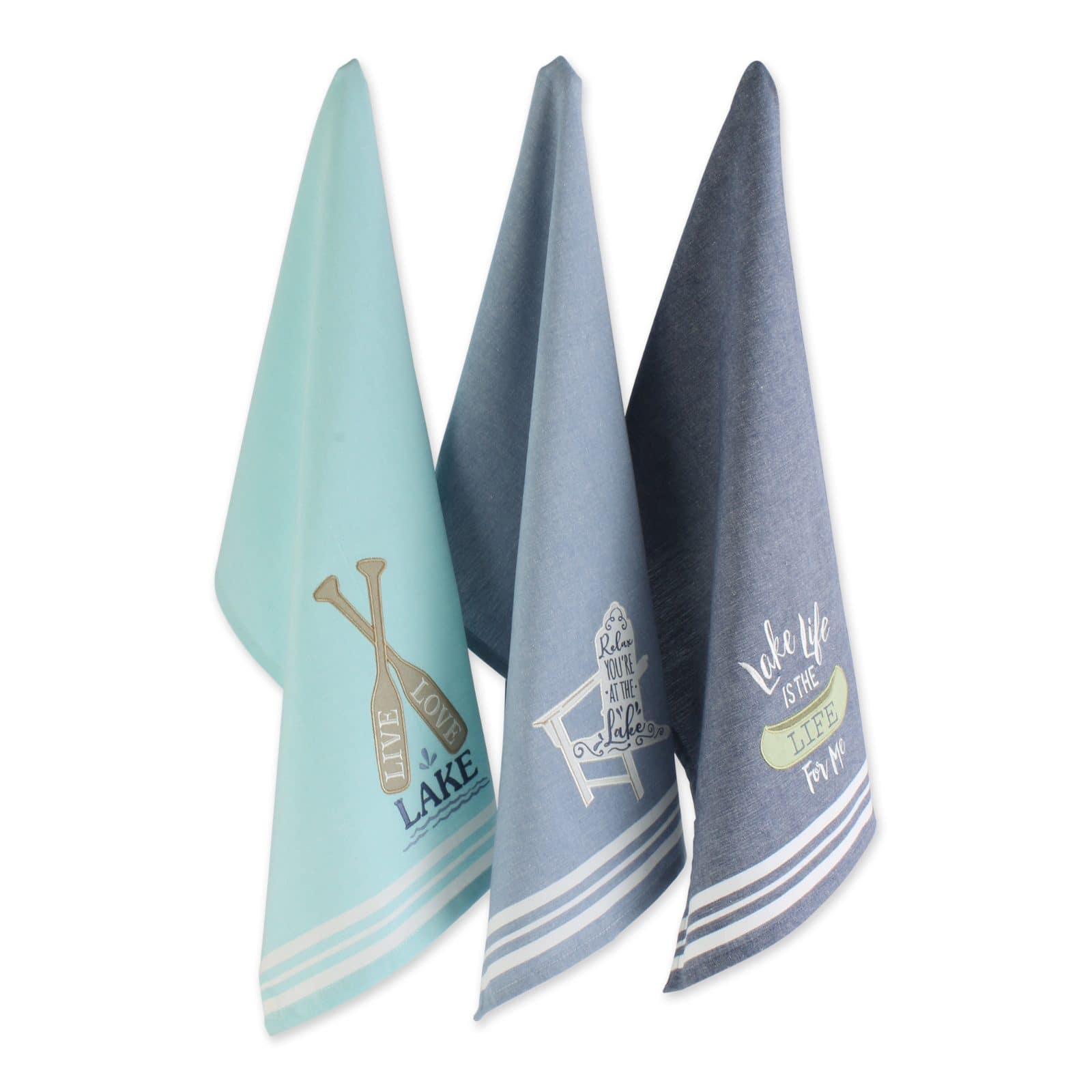 DII&#xAE; Lakeside Embellished Dishtowel Set